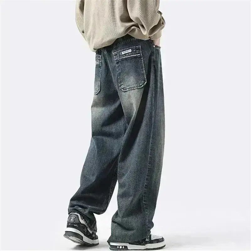 Japanese Brand Button Pocket Loose Jeans Size US 32 / EU 48 - 2 Thumbnail