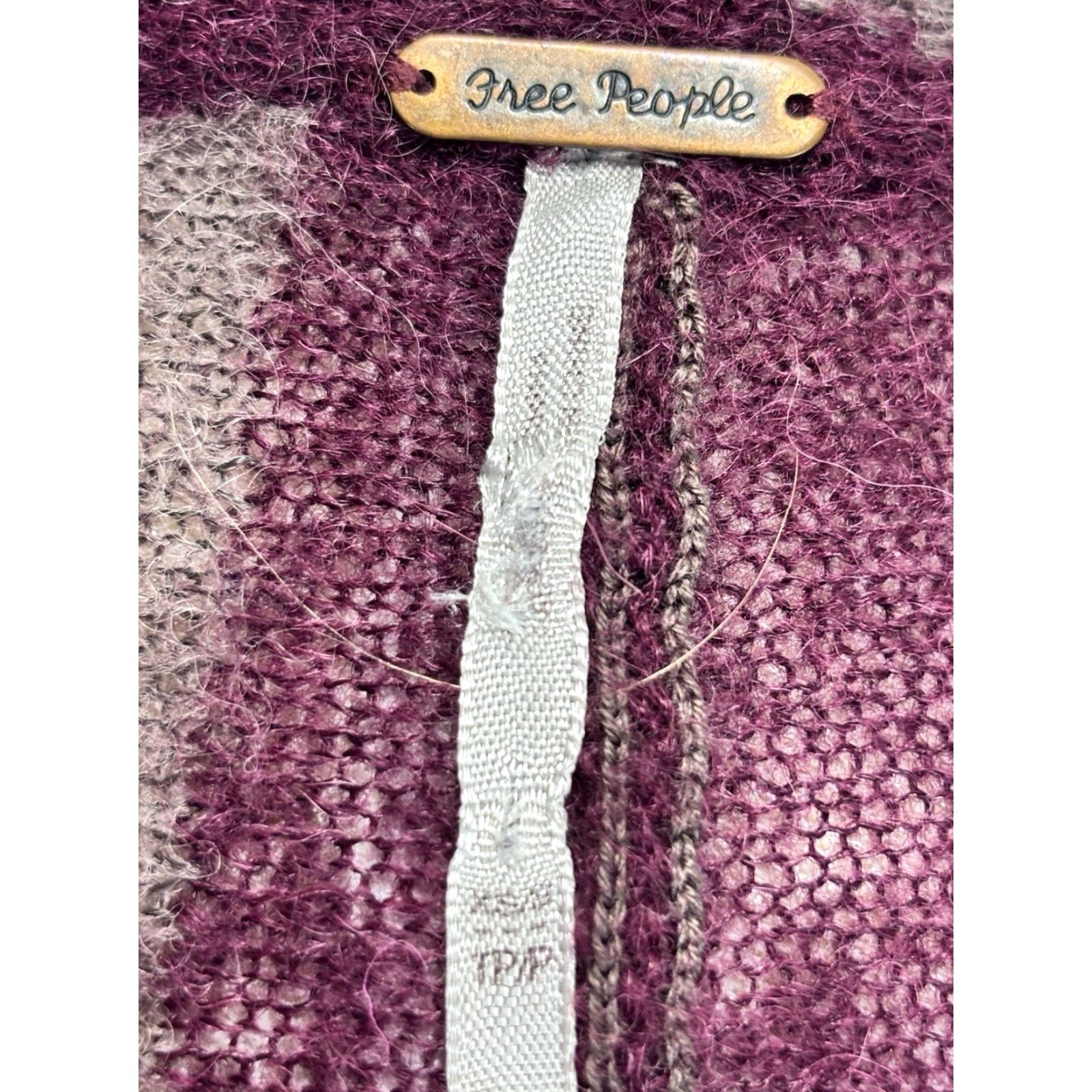 Free People Free People Dress Alpaca Sweater X-small burgundy Beige Stripes Lafayette Size XS / US 0-2 / IT 36-38 - 6 Thumbnail