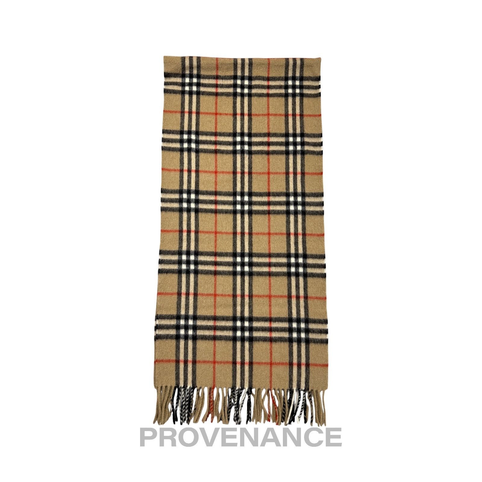Burberry 🔴 Vintage Burberrys Scarf Nova Check 100% Cashmere Camel Size ONE SIZE - 3 Thumbnail