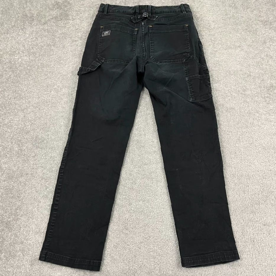 Wildfang Wildfang Women's Small 28 x 29 Black Double Knee Carpenter Workwear Pants - Cotton Blend Twill, Pockets, Button Closure, Regular Rise Size 28" / US 6 / IT 42 - 3 Thumbnail
