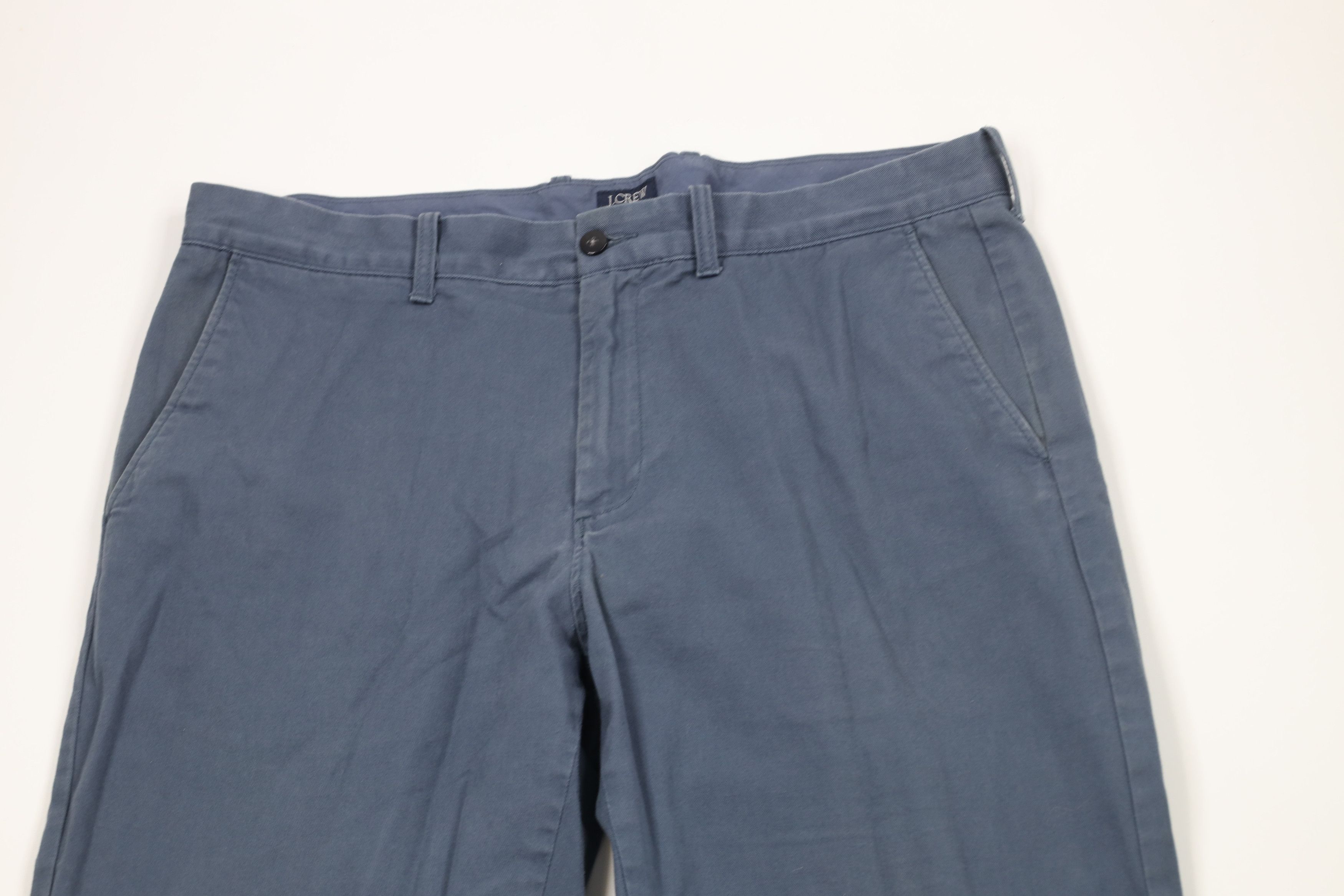 J.Crew × Vintage J Crew Sutton Straight Leg Chino Pants Trousers Blue Cotton Size US 34 / EU 50 - 2 Thumbnail