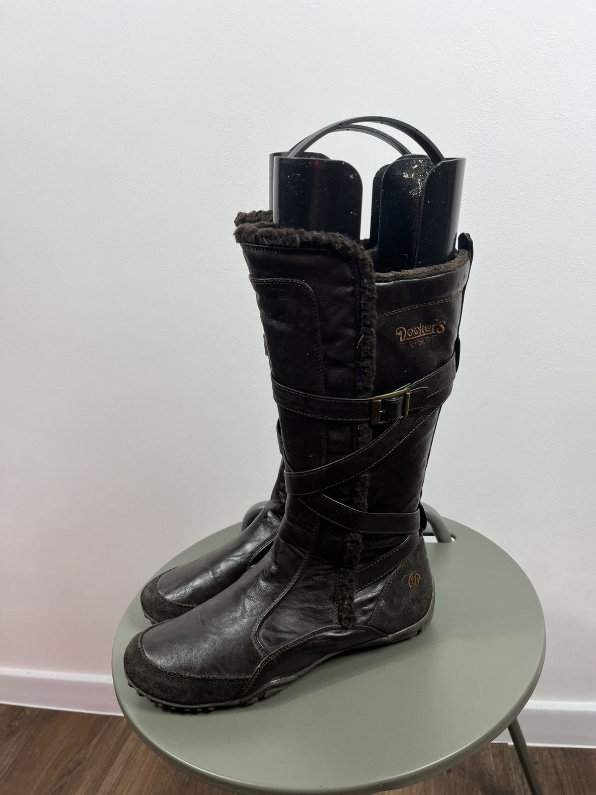 Other Dockers Brown Faux Leather Riding Boots Size 40 Size US 9.5 / IT 39.5 - 10 Thumbnail