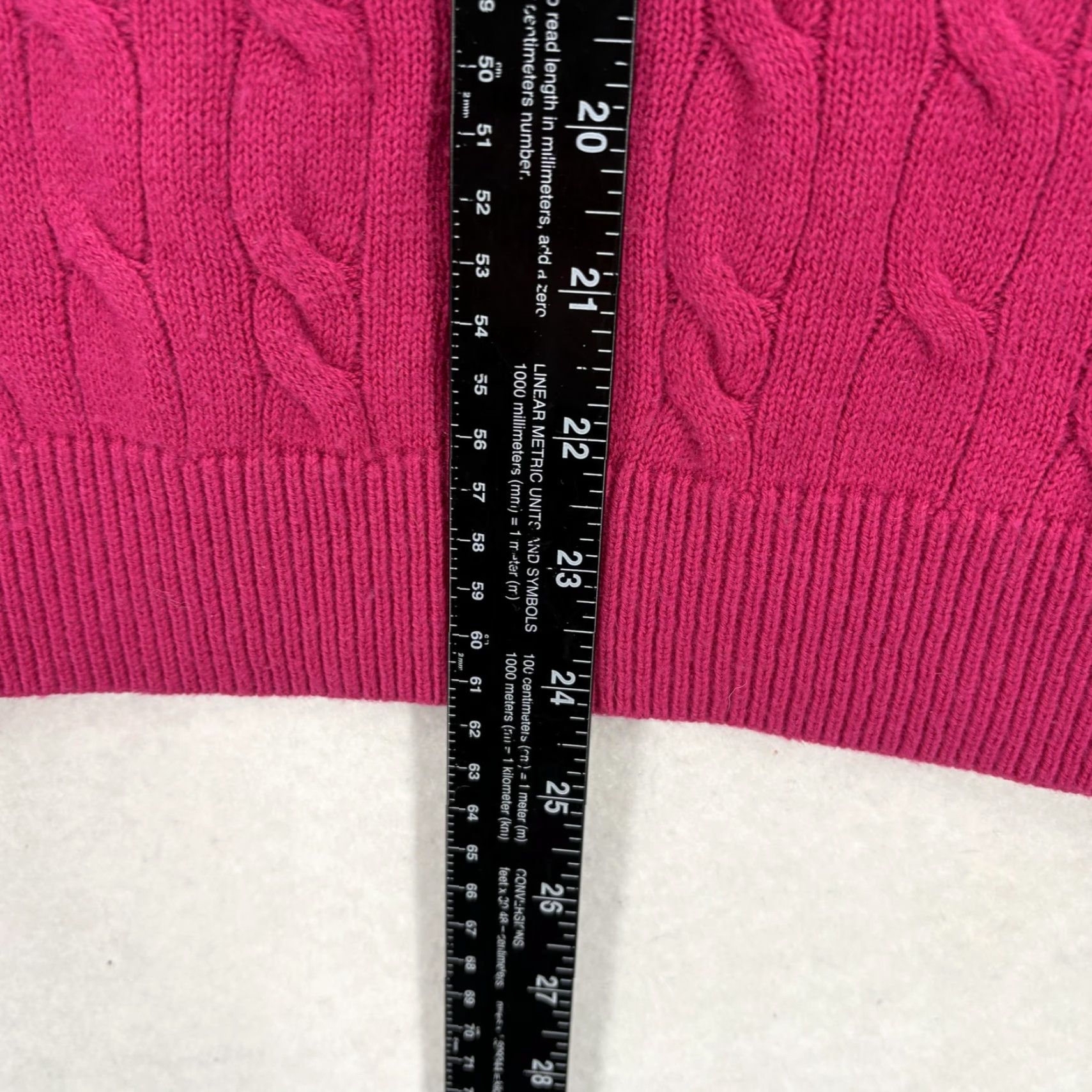 Talbots Talbots Sweater Womens XL Pink Cable Knit Lambswool Blend Button Cuff Pullover Size XL / US 12-14 / IT 48-50 - 6 Thumbnail