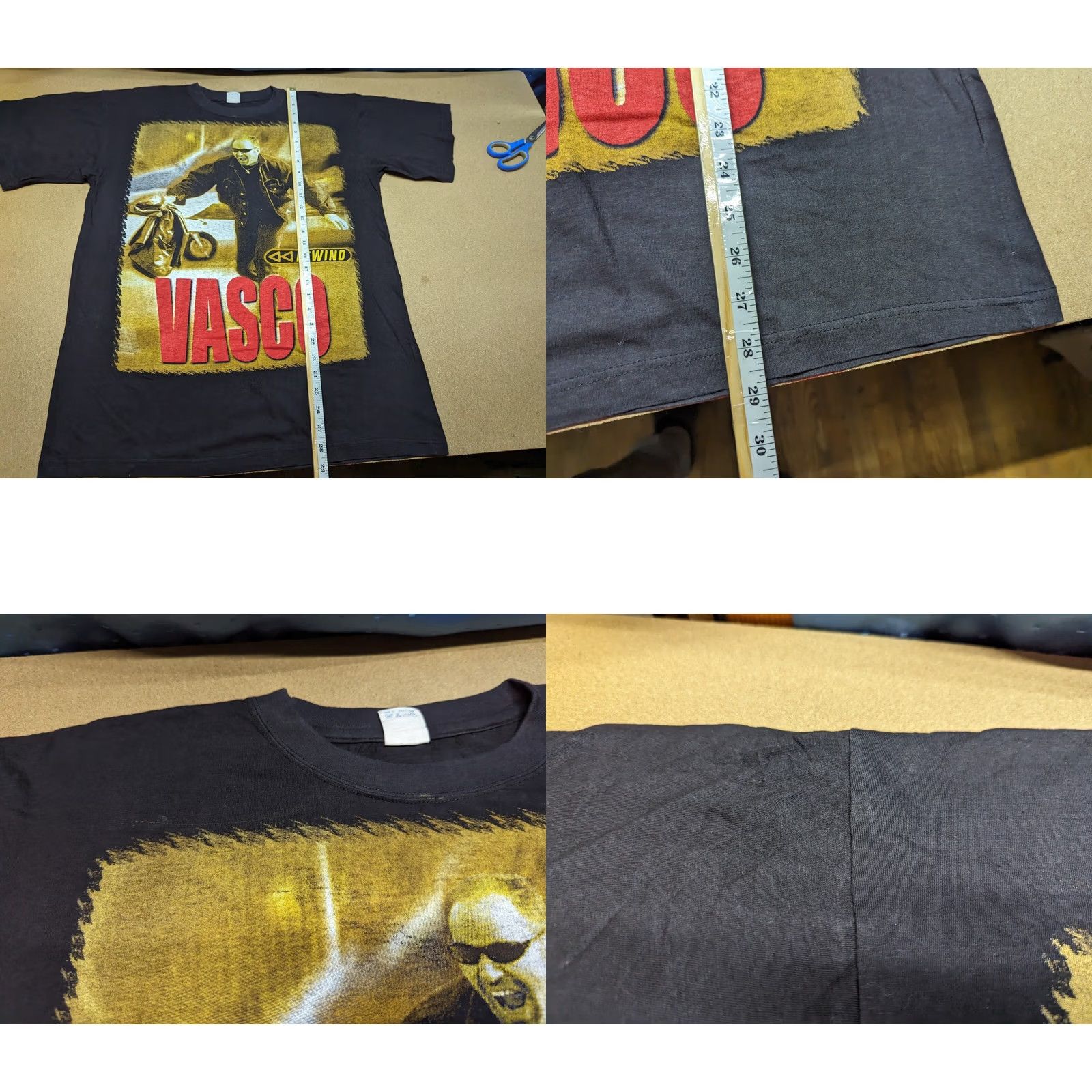 Vintage VINTAGE Vasco Rossi Rewind 99 Shirt 2XL Take Time New Frontier Shirt Unisex Adults Black Cotton Short Sleeve Round Neck 2XL Mens Womens Boys Girls Size US XXL / EU 58 / 5 - 8 Thumbnail