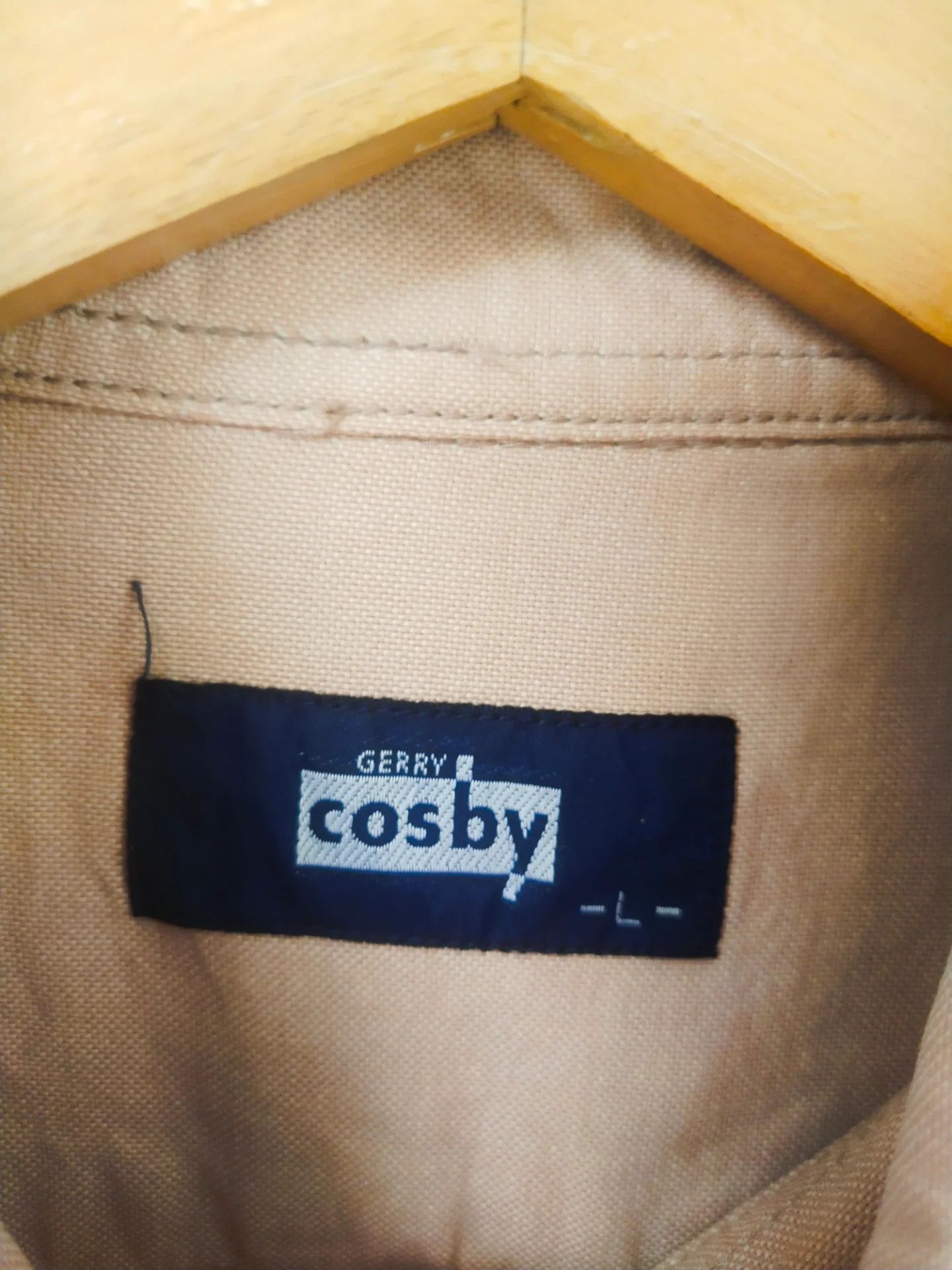 Japanese Brand Gerry Cosby Japan Beige Full Cotton Work Shirt Size US L / EU 52-54 / 3 - 5 Thumbnail