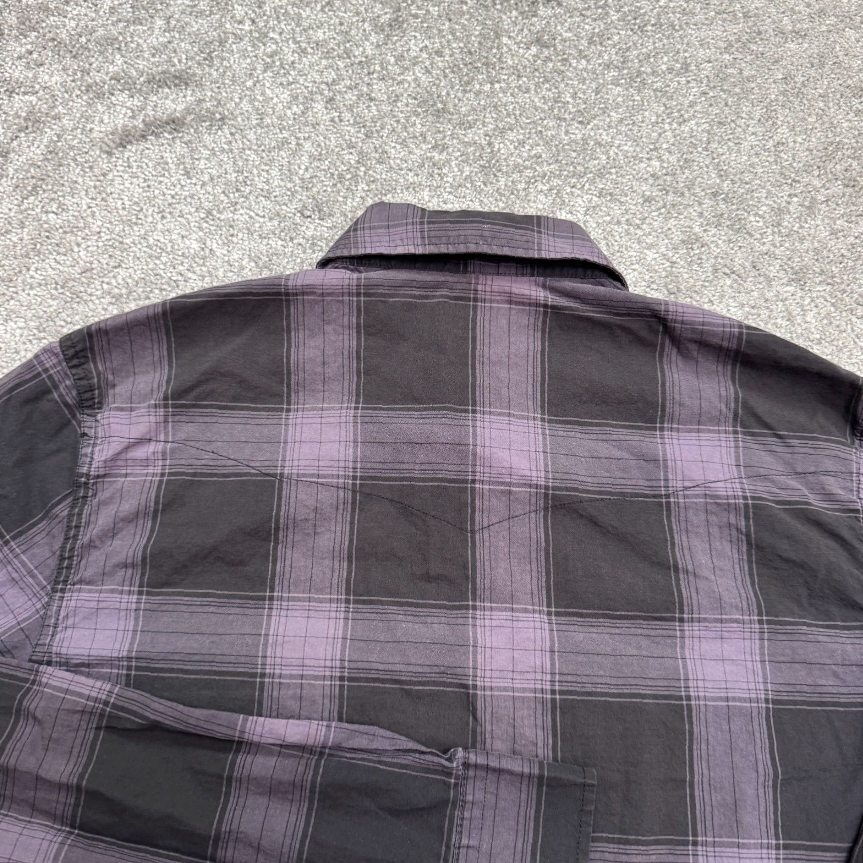 Gap VINTAGE Gap Western Yoke Button-Down Shirt Mens Medium Purple Plaid Cotton Casual Size US M / EU 48-50 / 2 - 4 Thumbnail