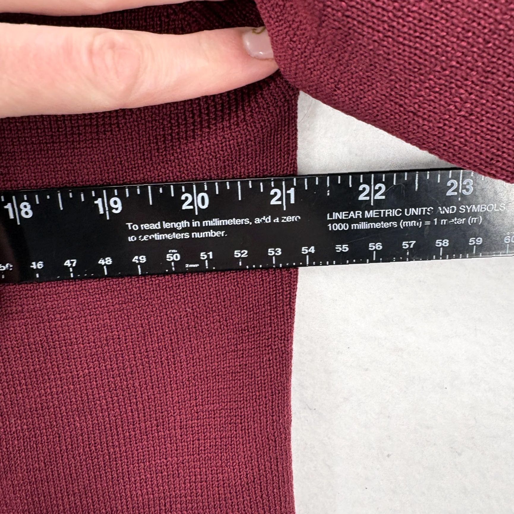 Lands' End Vintage Lands' End Cardigan Sweater Womens M Red 100% Wool V-Neck Button Pocket Knit Size M / US 6-8 / IT 42-44 - 7 Thumbnail