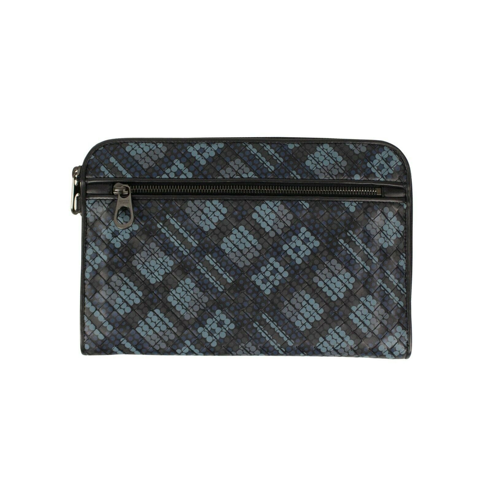 Bottega Veneta Bottega Veneta Blue Leather Urbandoc In Tartan Dots Document Case Size ONE SIZE - 1 Thumbnail