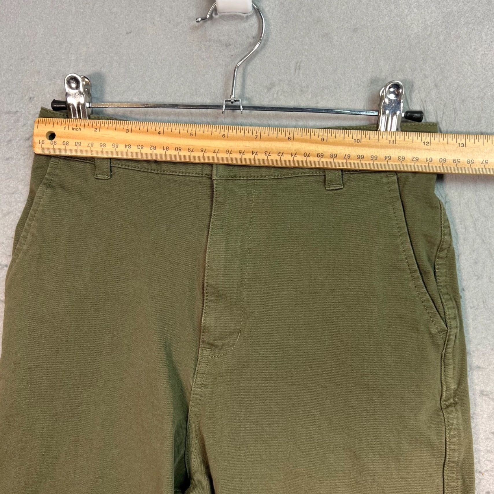 Muji MUJI Womens Small Olive Green High-Waisted Wide-Leg Chino Pants Shirt Pant? Size 42" / US 20 - 4 Thumbnail
