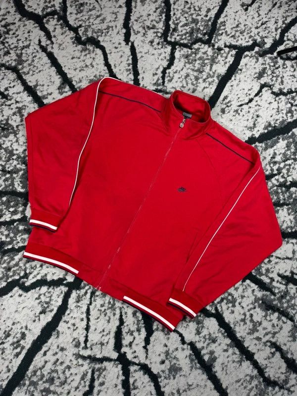 Nike Vintage Nike track jacket red L swoosh zip hoodie Size US L / EU 52-54 / 3 - 2 Thumbnail