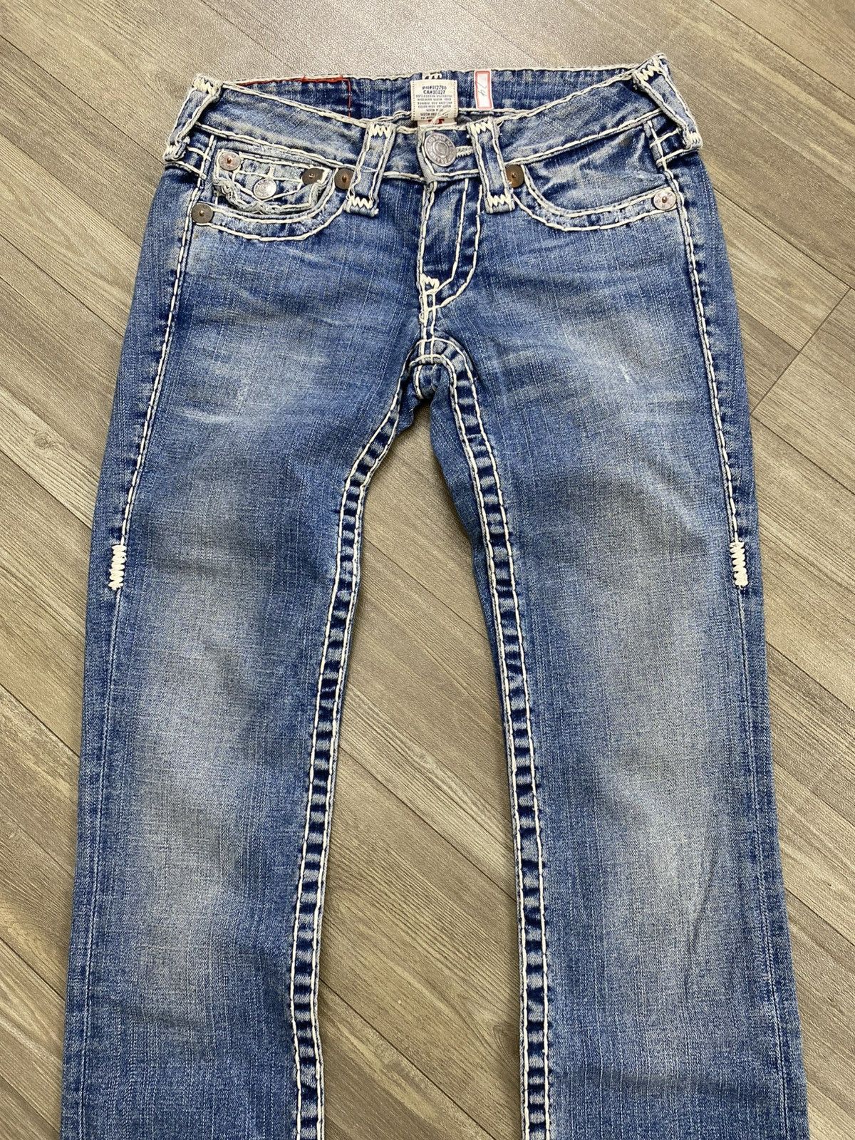 True Religion 2000s True Relligion Billy Super T Slim Straight Jeans Size US 26 / EU 42 - 4 Thumbnail