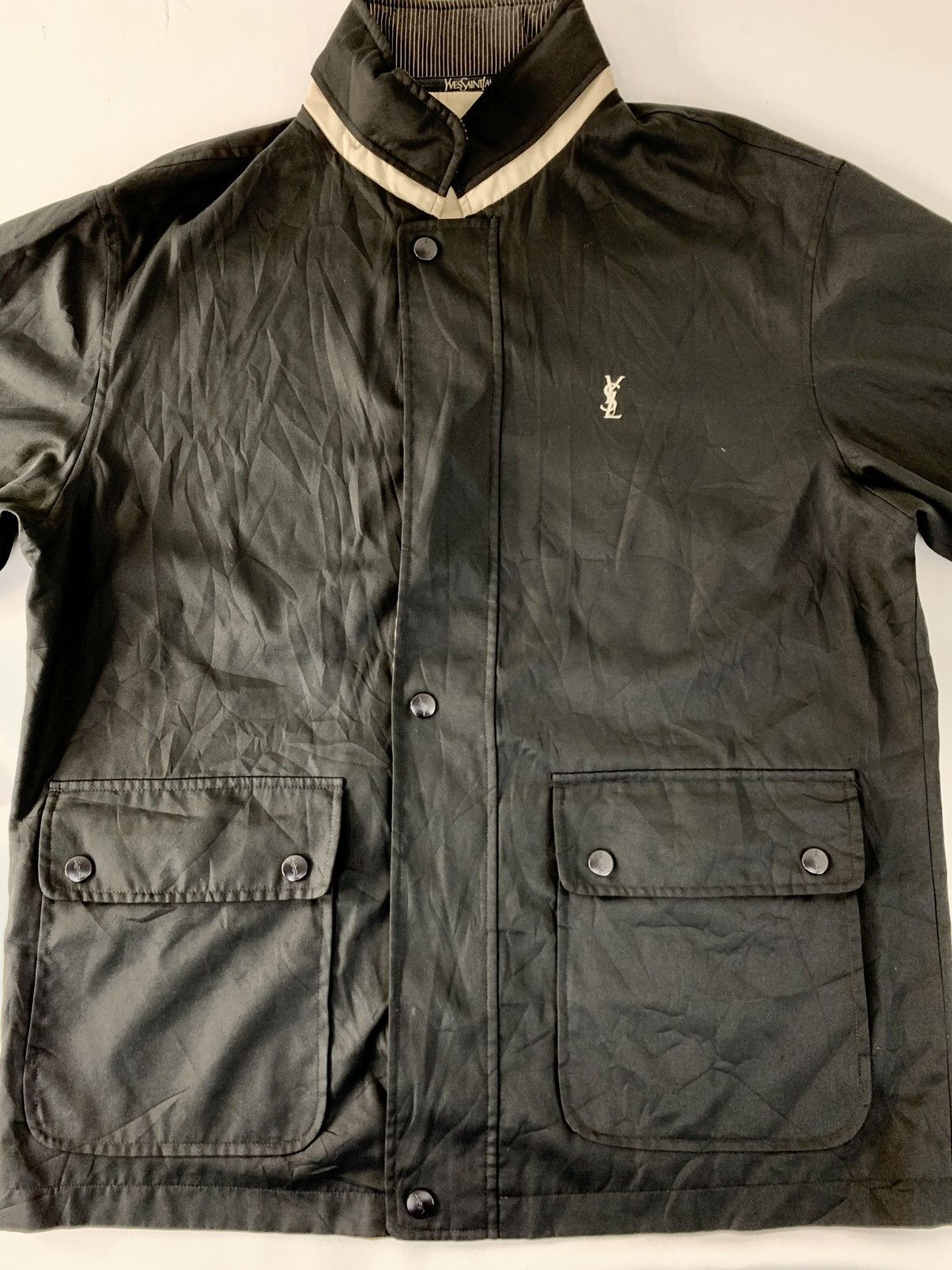 Vintage 90s Yves Saint Lauren Pour Homme Jacket Big Pocket Size US XL / EU 56 / 4 - 3 Thumbnail