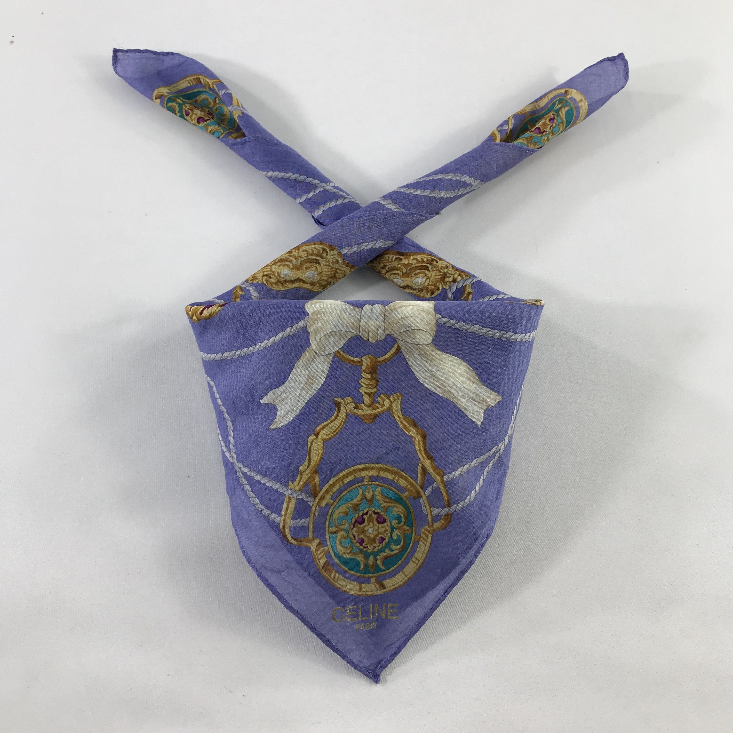 Celine × Vintage Celine Bandana / Handkerchief / Neckerchief - S1125 Size ONE SIZE - 3 Thumbnail