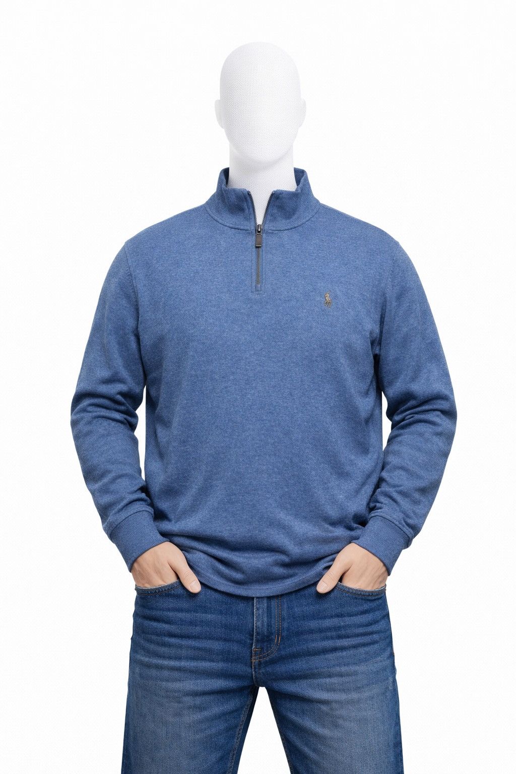 Polo Ralph Lauren Polo Ralph Lauren 1/4 Zip Sweatshirt Blue Size M Size US M / EU 48-50 / 2 - 1 Thumbnail
