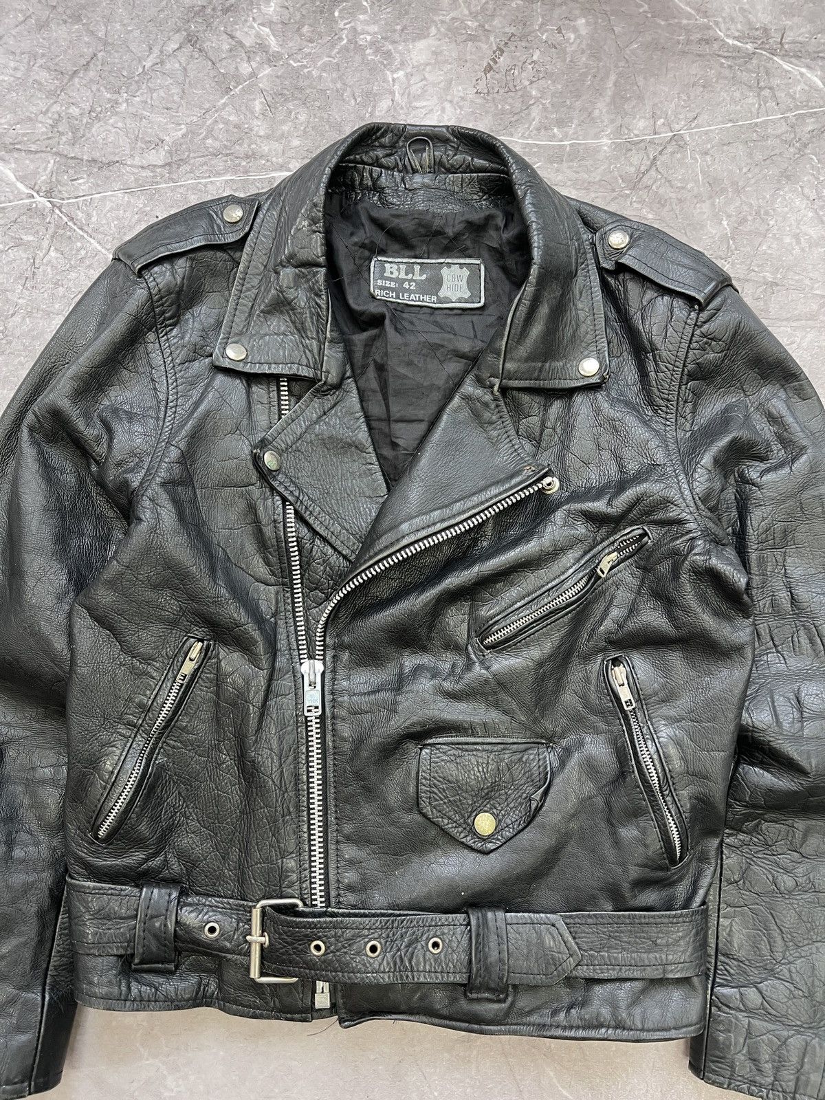 Harley Davidson Leather biker opium 90s leather jacket man western Size US M / EU 48-50 / 2 - 3 Thumbnail