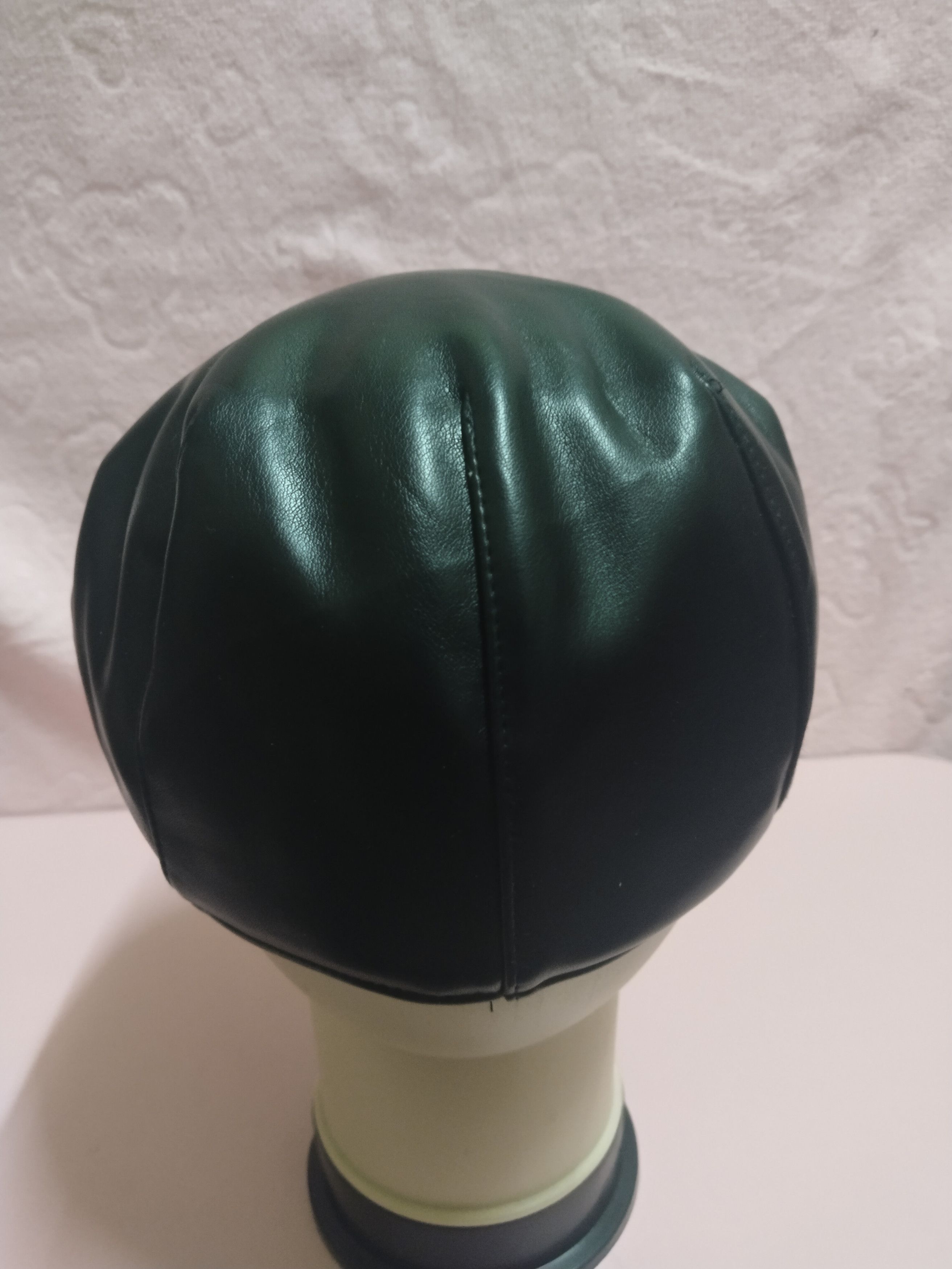 Japanese Brand ALL BLACK GU SYNTHETIC LEATHER BARETTA HAT Size ONE SIZE - 3 Thumbnail