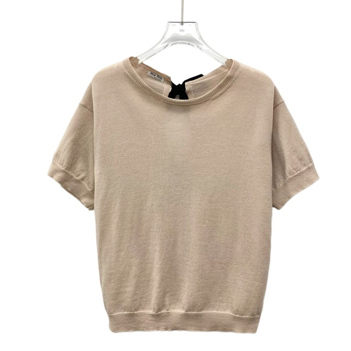 Miu Miu Miu Miu Flesh Pink Wool Short Sleeve Knit Sweater K26WX Size M / US 6-8 / IT 42-44 - 2 Thumbnail
