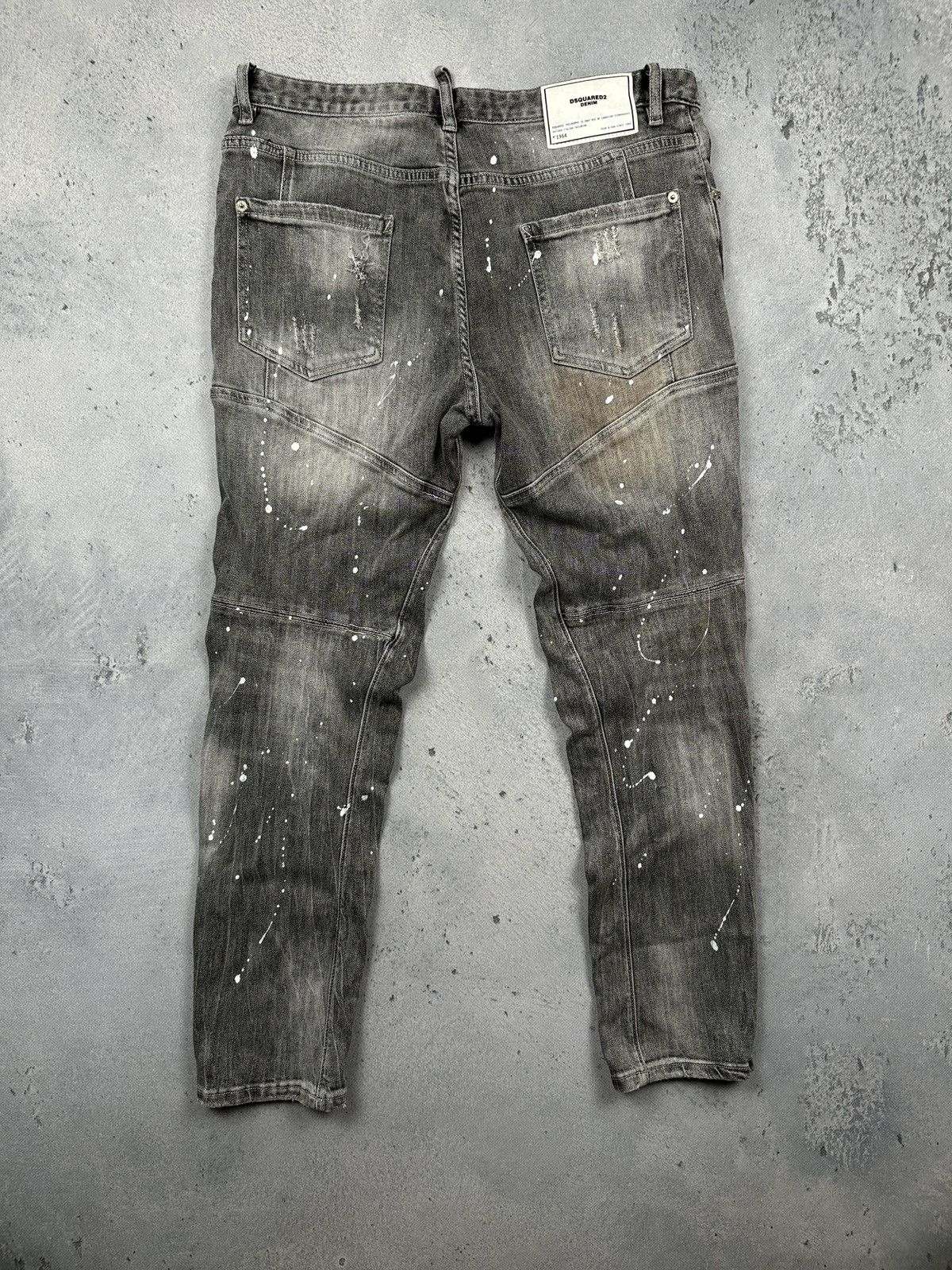 Dsquared2 Dsquared2 1964 Skater Jean Grey Denim Jeans Paint Splatter Size US 34 / EU 50 - 8 Thumbnail