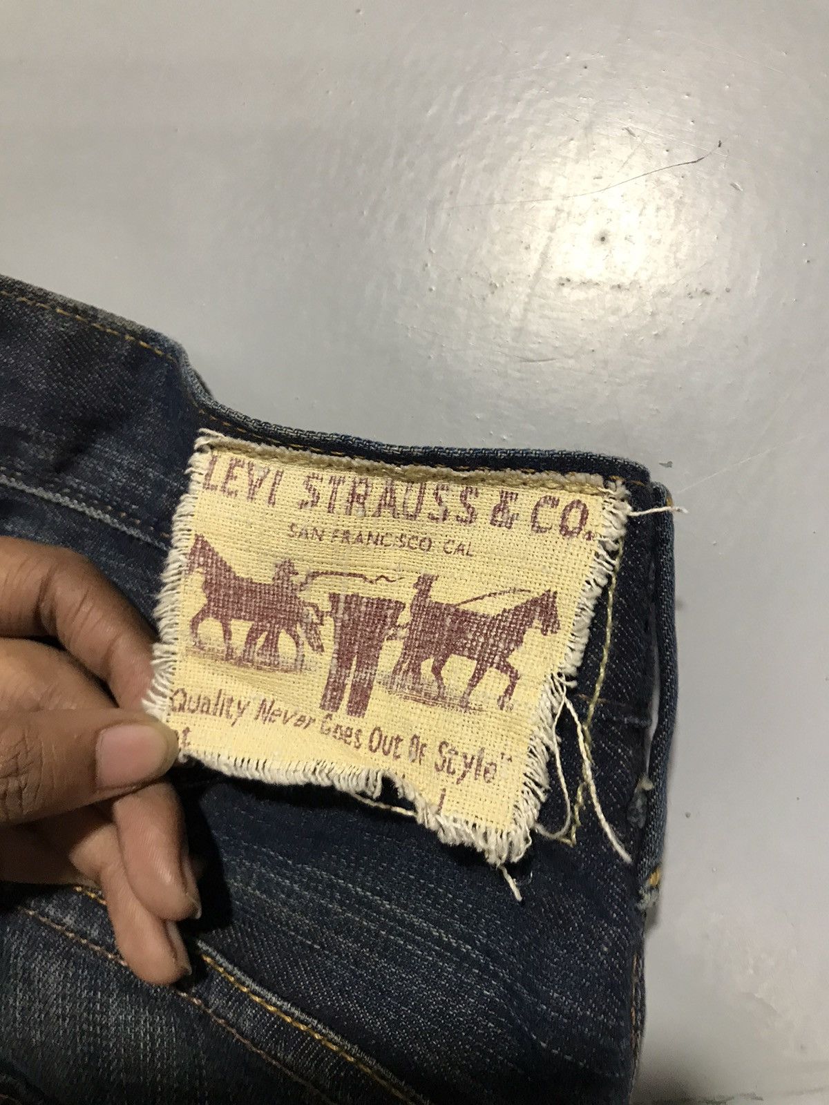 Levi's Vintage Levi’s 503 buckle belt denim Size US 32 / EU 48 - 14 Thumbnail