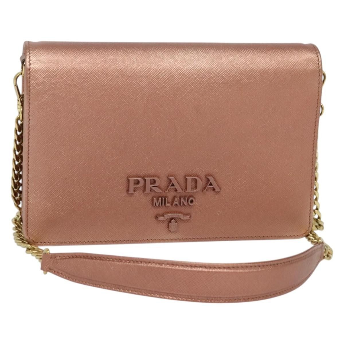 Prada Prada Monochrome Chain Flap Saffiano Leather Size ONE SIZE - 1 Thumbnail