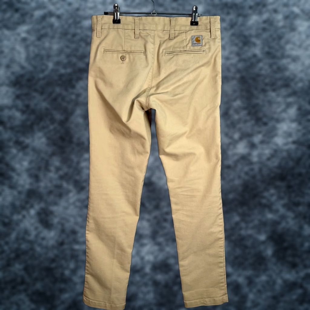 VINTAGE Carhartt WIP Work In Progress Mens Sid Pant 29 X 30 Beige Cotton Blend