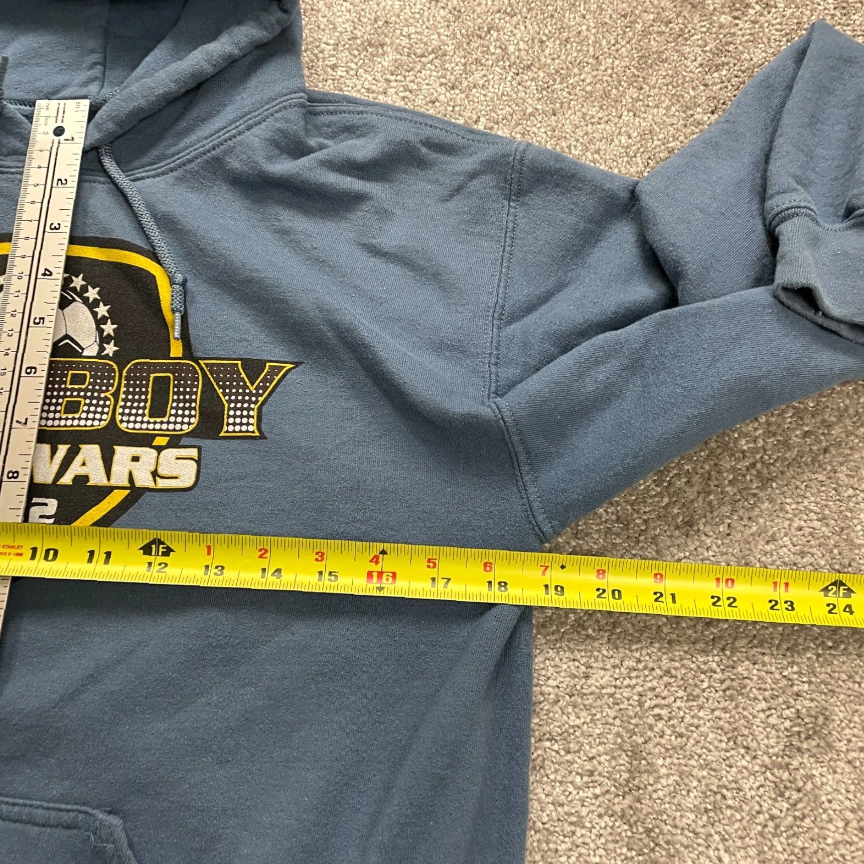 Vintage Unbranded Hoodie Womens S Blue Cotton Pullover Sweatshirt Casual Activewear Soccer Sports Womens Size S / US 4 / IT 40 - 6 Thumbnail