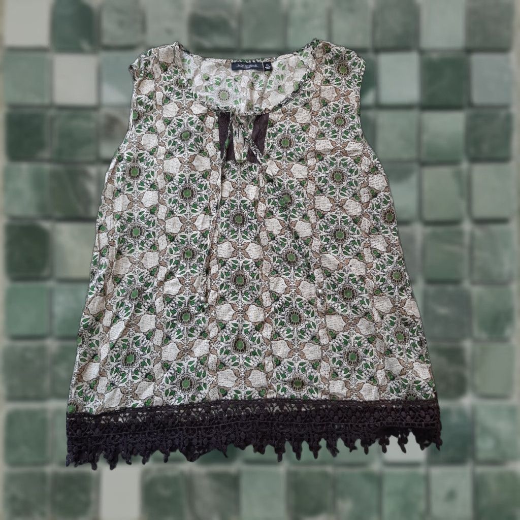 Vintage Notations Sleeveless Blouse Womens PL Petite Large Sleeveless Top Size L / US 10 / IT 46 - 1 Thumbnail