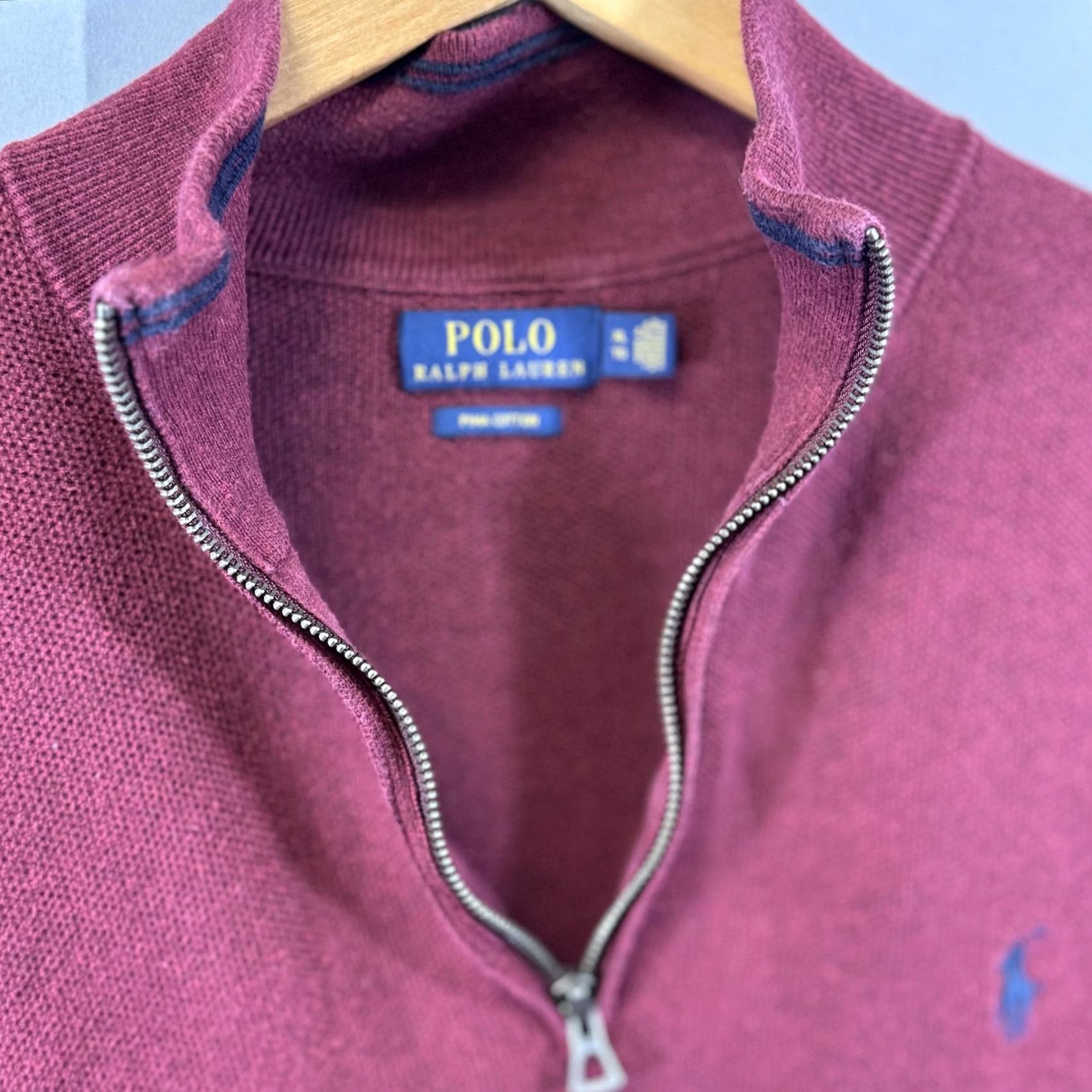 Polo Ralph Lauren Polo Ralph Lauren Sweater Mens XL Red Quarter Zip Pullover Pima Cotton Casual Size US XL / EU 56 / 4 - 4 Thumbnail