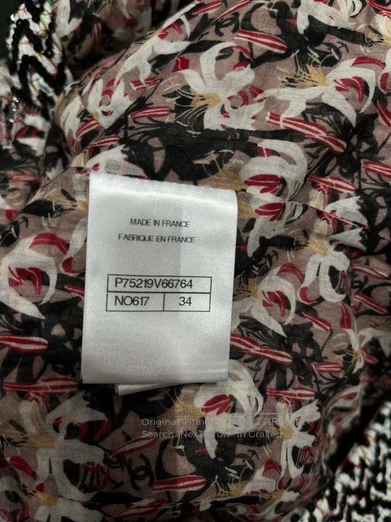 Chanel Chanel 23A black and white mixed-colour sequin jacket Size XXS / US 00 / IT 34 - 5 Thumbnail