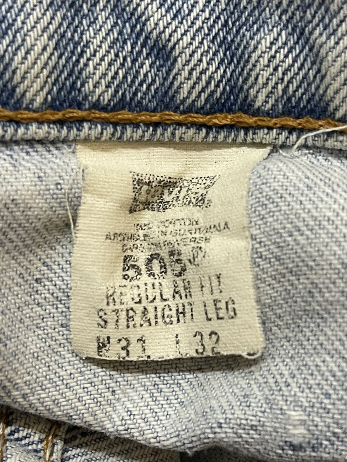 Levi's Vintage 80s Levis 505 Faded Wash Distressed Style Jeans Size US 30 / EU 46 - 10 Thumbnail