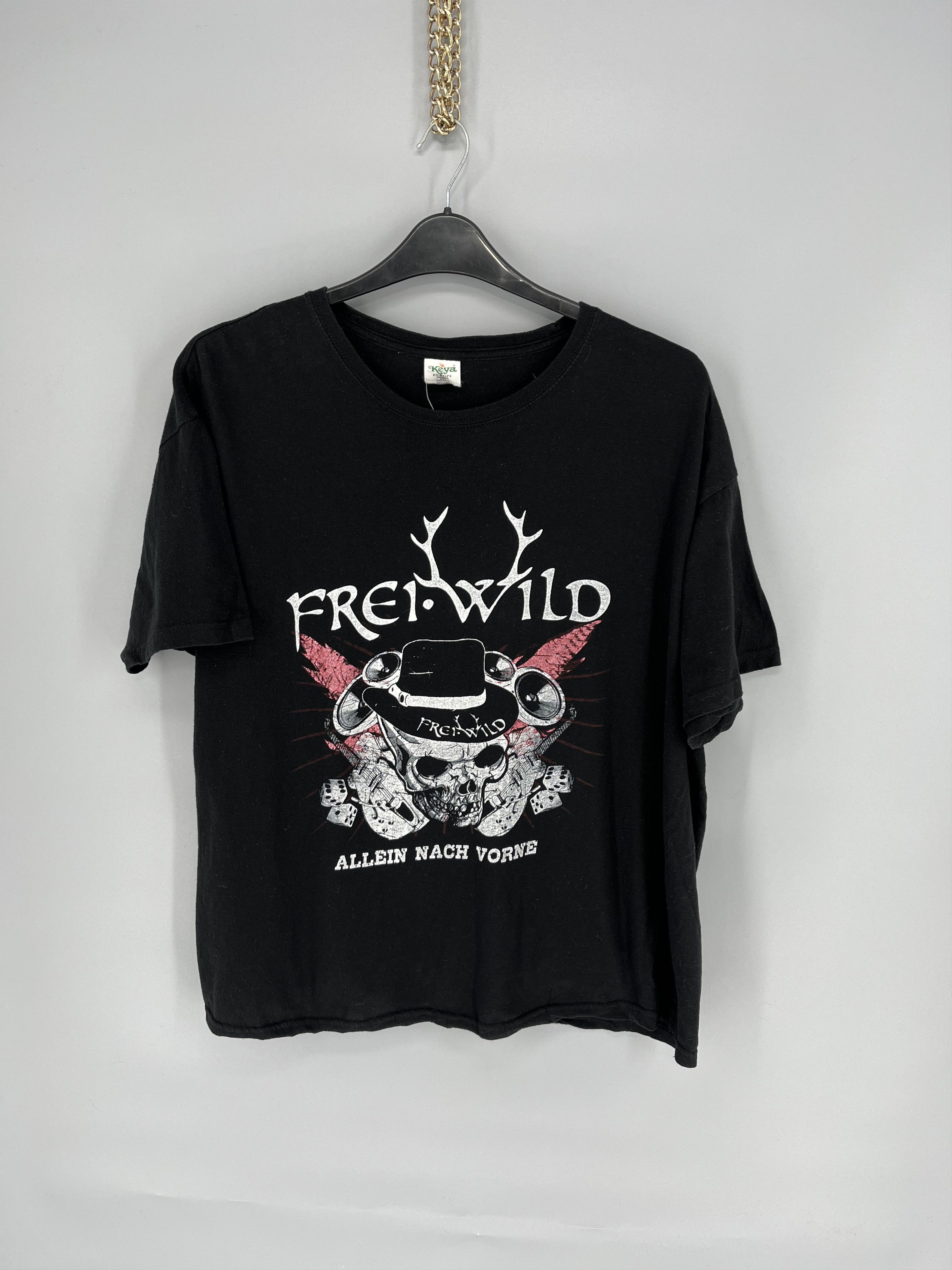 Band Tees × Vintage Vintage Frei WILD Band tee Skull T shirt Blac Size US L / EU 52-54 / 3 - 1 Thumbnail