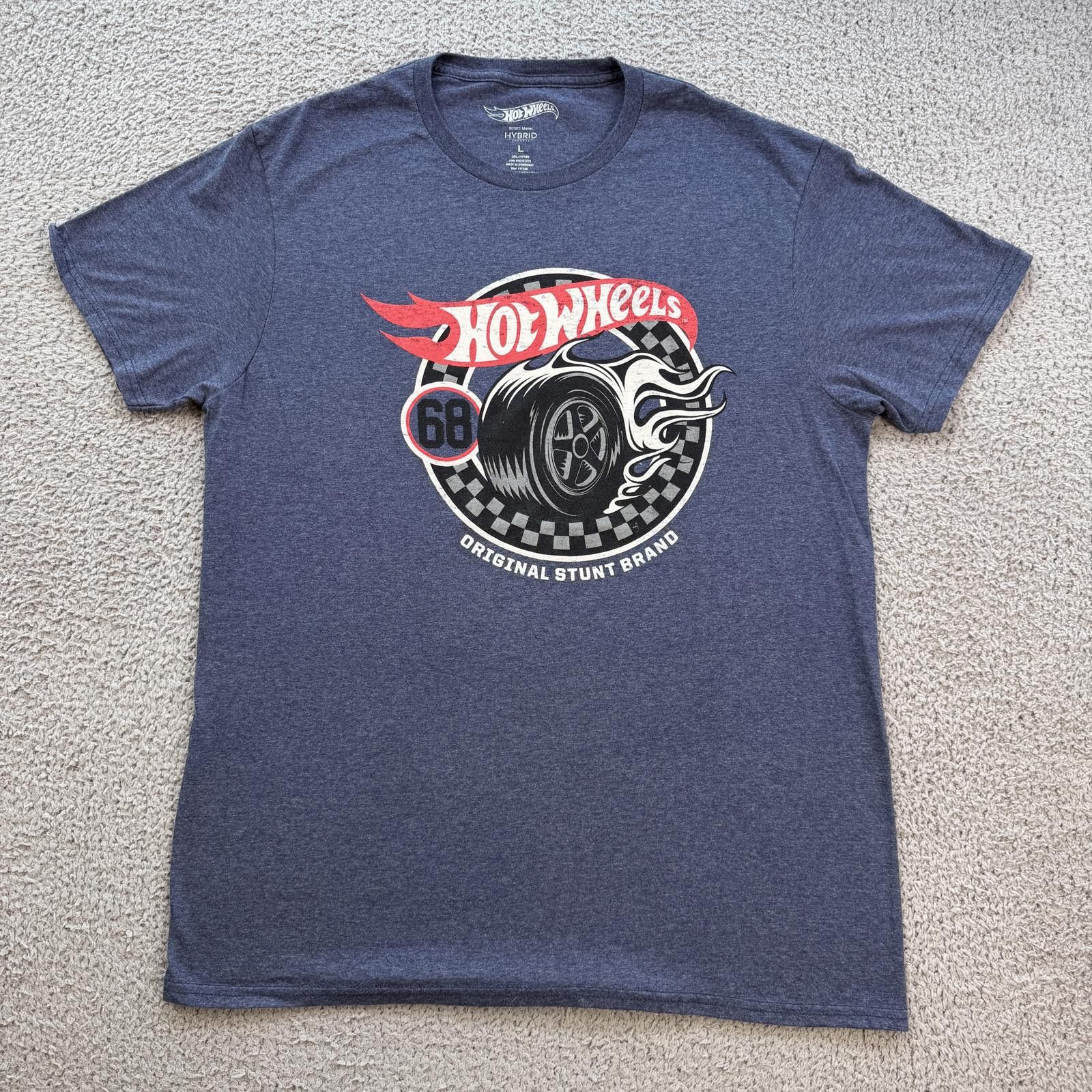 Other Hot Wheels Graphic T Shirt Blue Racing Flame Logo Tee Mens L Size US L / EU 52-54 / 3 - 1 Thumbnail