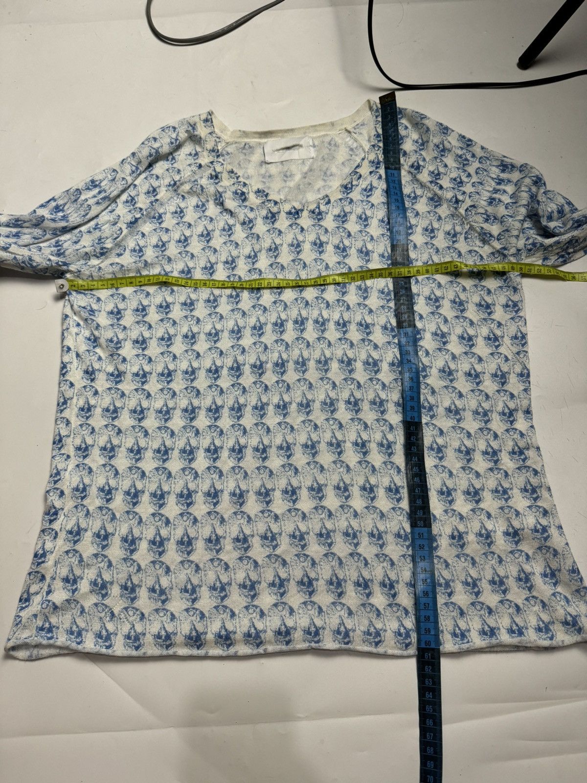 If Six Was Nine × Le Grande Bleu (L.G.B.) Japanese Skulls Long Sleeve Linen Size US M / EU 48-50 / 2 - 8 Thumbnail