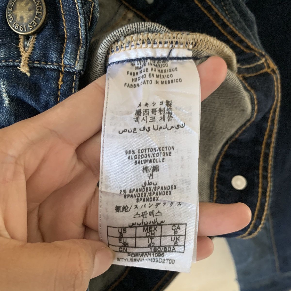 Designer × Guess Y2K Guess Los Angeles Trucker Denim Trucker Women's Jacket Size S / US 4 / IT 40 - 8 Thumbnail
