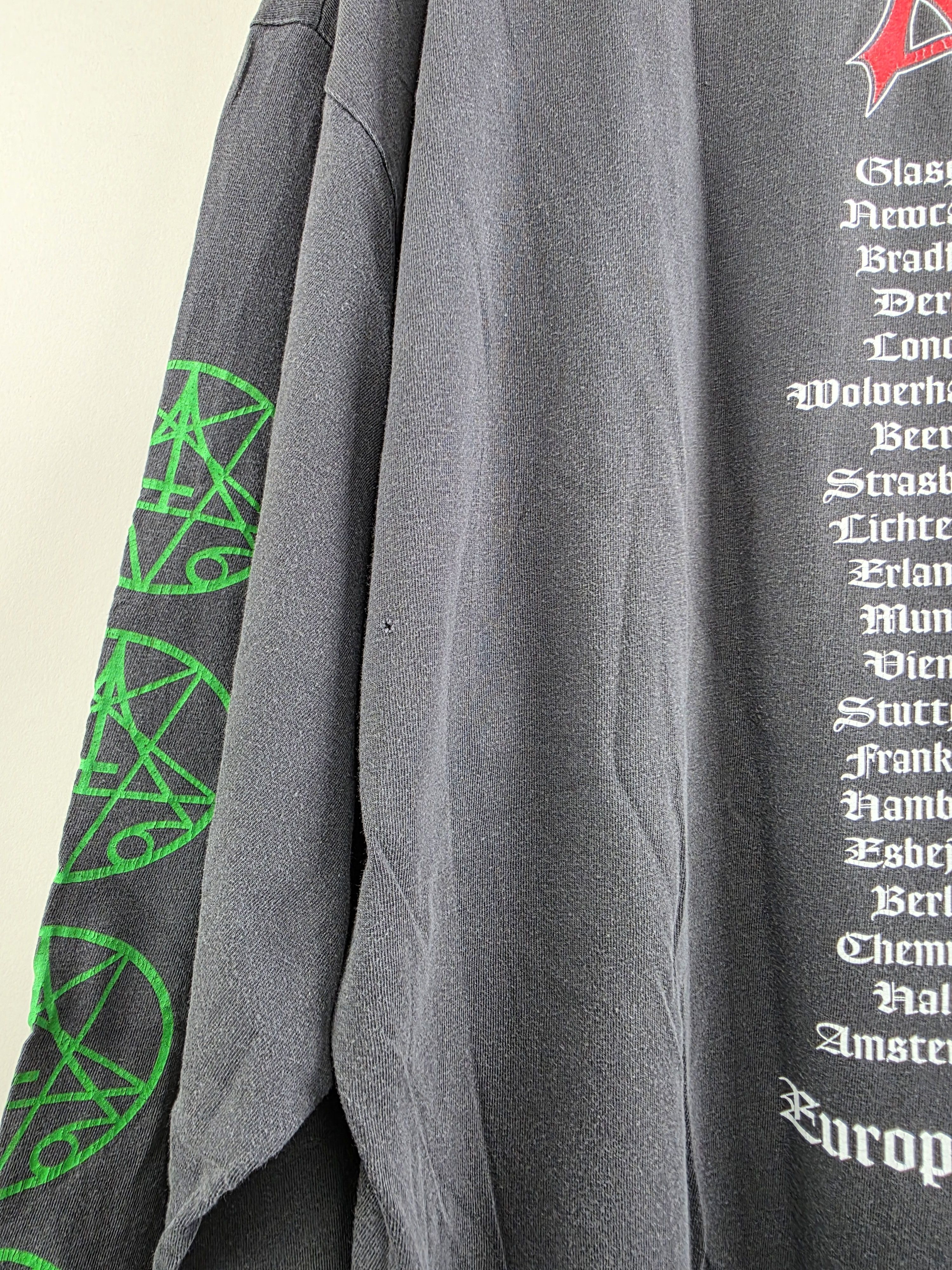Band Tees × Vintage 90s Morbid Angel European Domination Tour Long-sleeved XL Size US XL / EU 56 / 4 - 8 Thumbnail