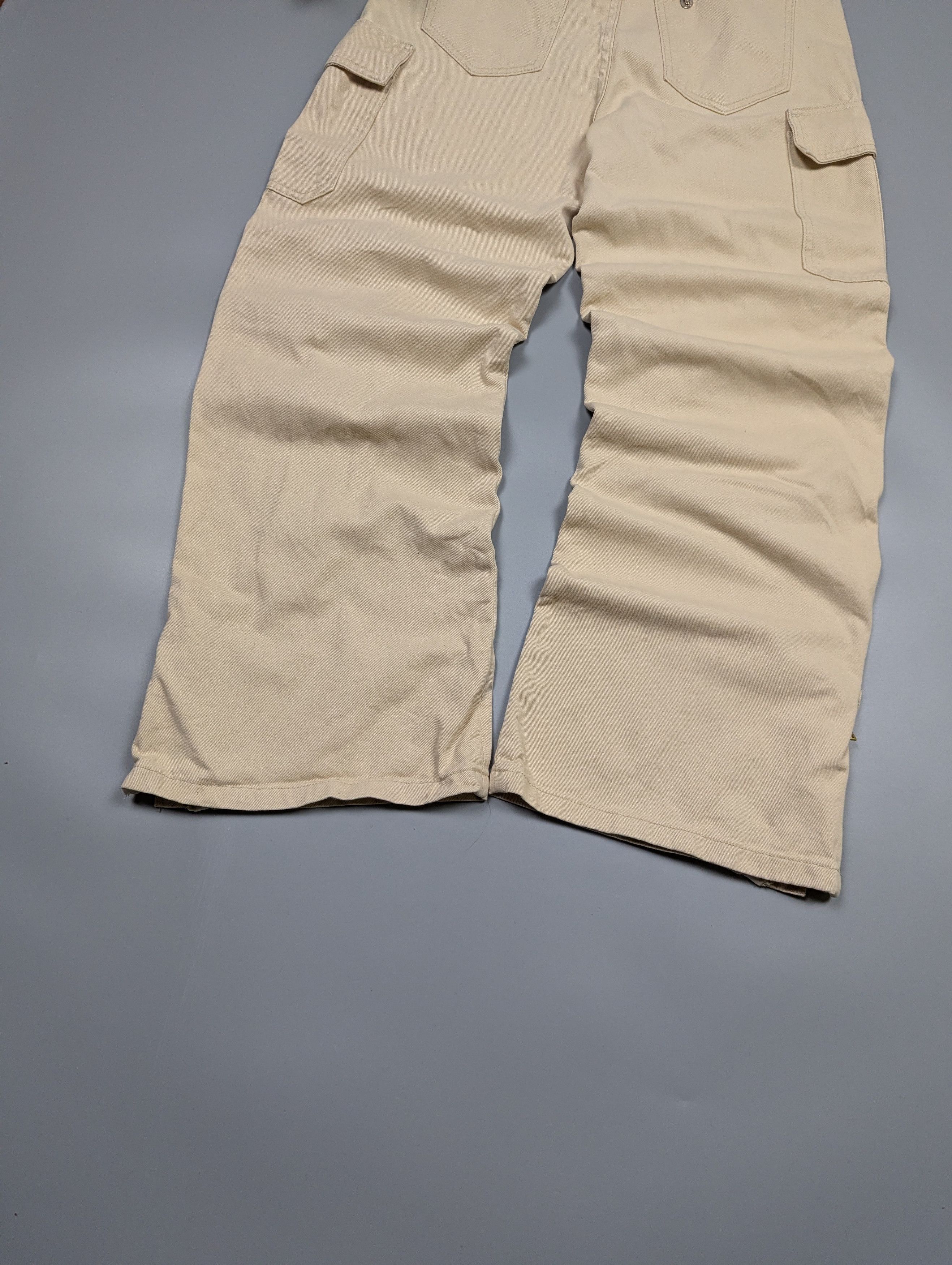 Liu Jo Liu Jo Y2K Beige Wide Leg Cargo Pants Multi Pocket Baggy Size 31" - 15 Thumbnail