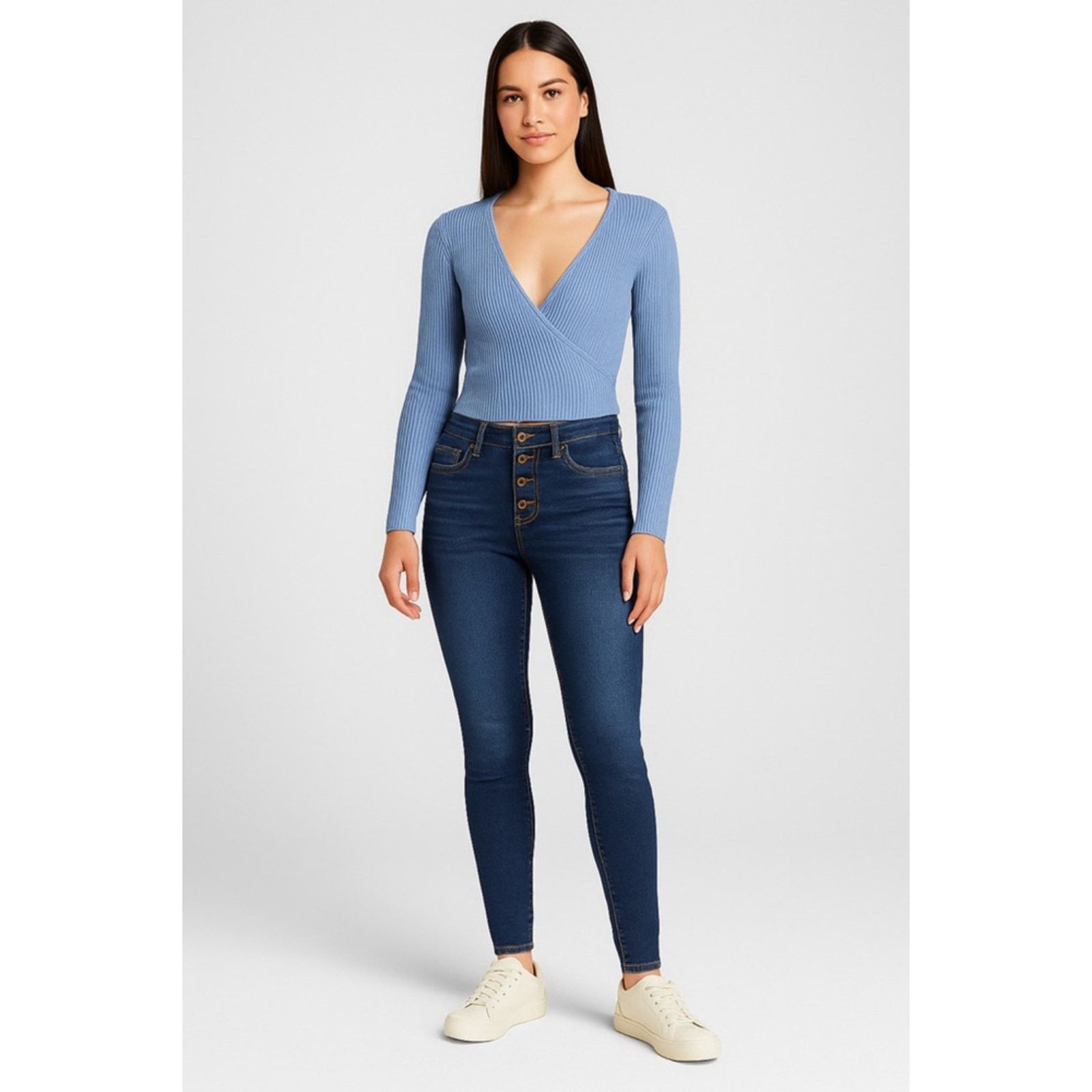 Maurice Lacroix Maurices High-Rise Skinny Jeans Dark Wash Stretch Denim S Size 24" / US 00 / IT 34 - 1 Thumbnail