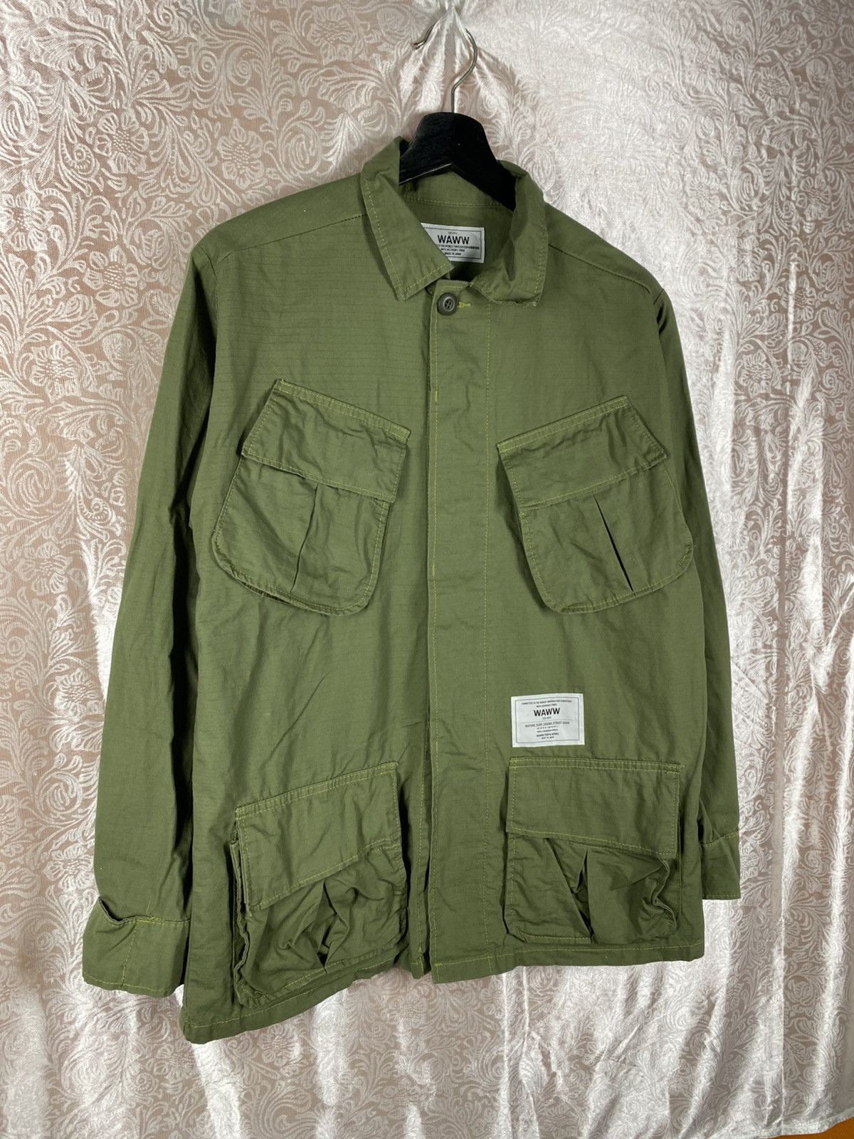 Japanese Brand Vintage WAWW Tokyo Works Military Utility Multi Pocket Coat Size US S / EU 44-46 / 1 - 5 Thumbnail