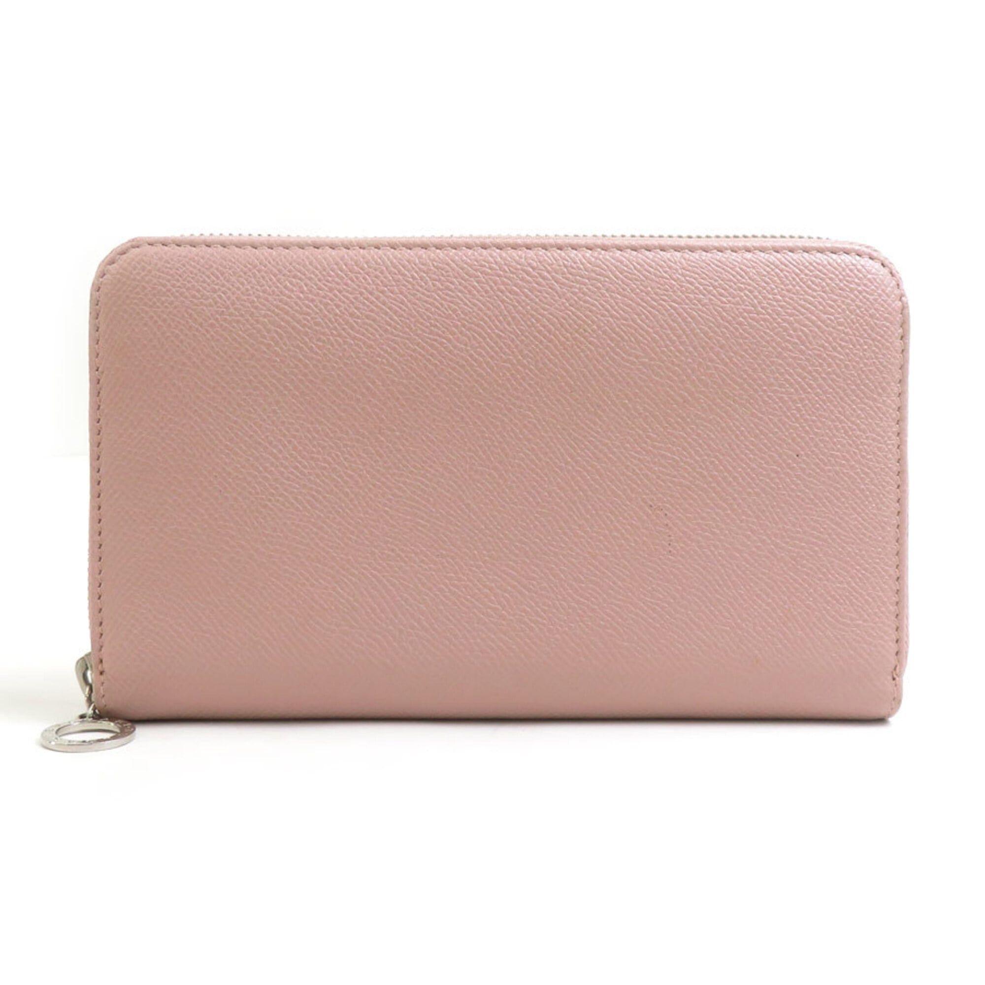 Bvlgari BVLGARI Round Zip Long Wallet, Leather, Light Pink, Women's, h32185a Size ONE SIZE - 1 Thumbnail