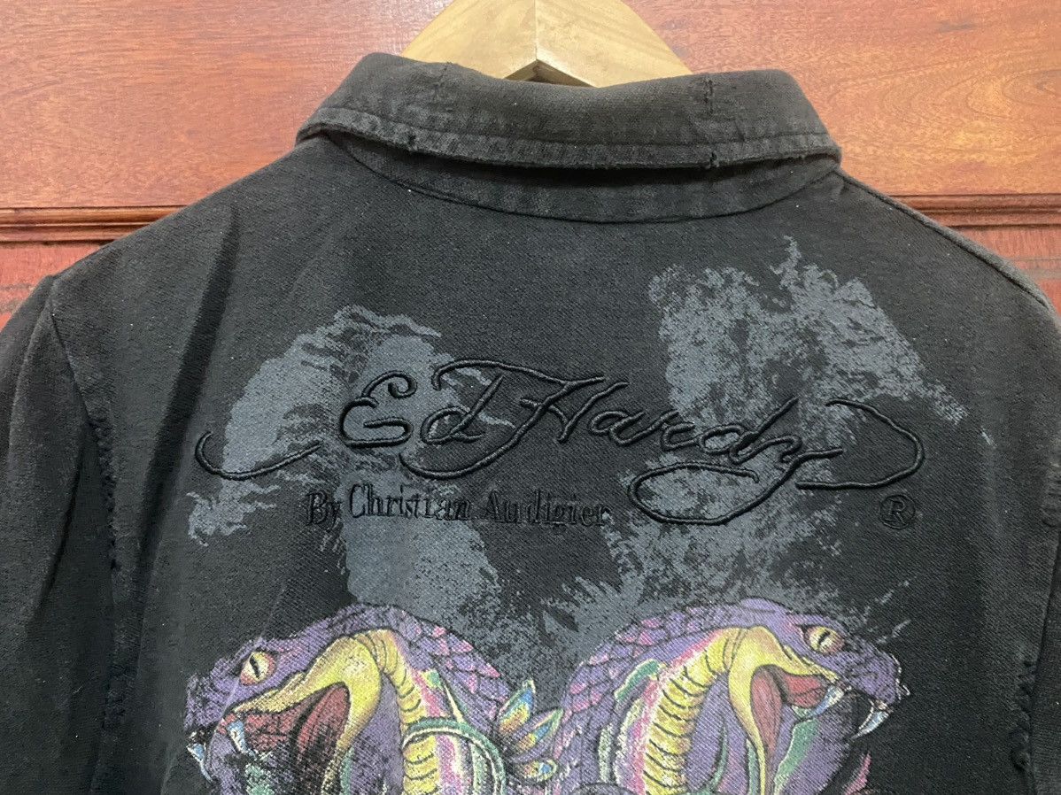 Christian Audigier Ed Hardy By Christian Audigier Skull Polo T-shirt Size US L / EU 52-54 / 3 - 6 Thumbnail