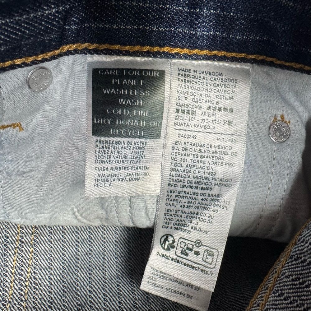 Levi's NWT New Levi's Low Pro Straight Leg Mid Rise Blue Striped J Size 29" - 6 Thumbnail