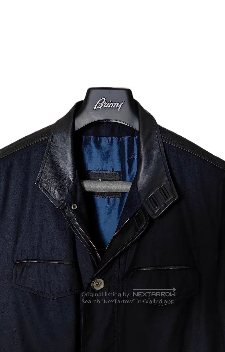 Brioni Brioni Leather-trimmed wool and silk trench coat Size US XL / EU 56 / 4 - 5 Thumbnail