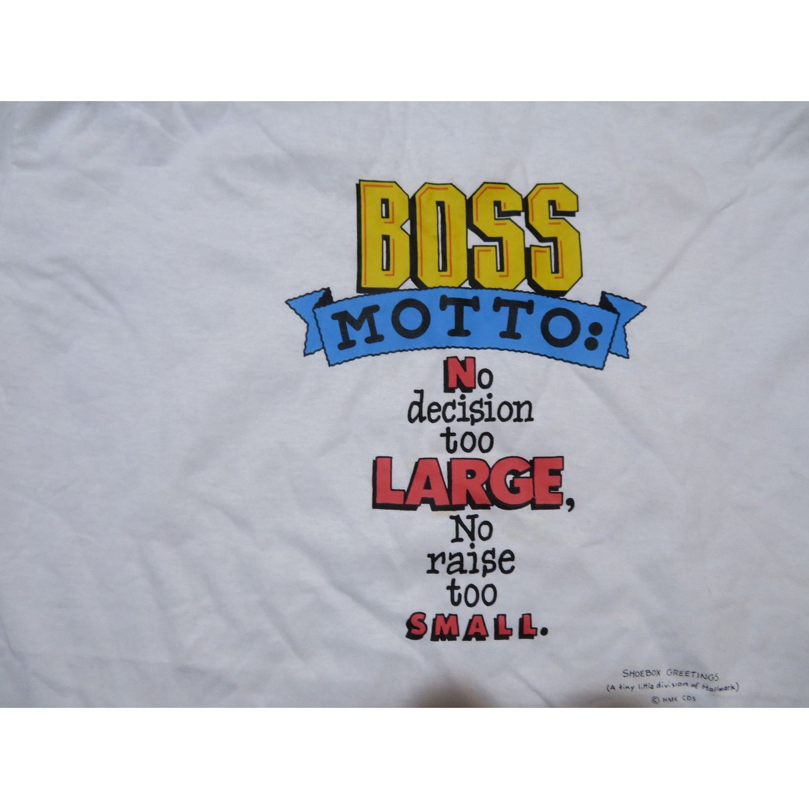 Other Boss Motto T-Shirt: No Decision Too Large, Sz L Vintage Size US L / EU 52-54 / 3 - 2 Thumbnail
