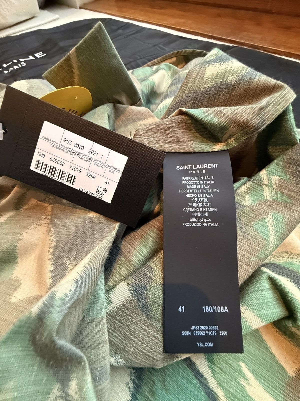 Saint Laurent Paris SS21 Saint Laurent camo short sleeve Hawaiian shirt 41 Size US L / EU 52-54 / 3 - 21 Thumbnail