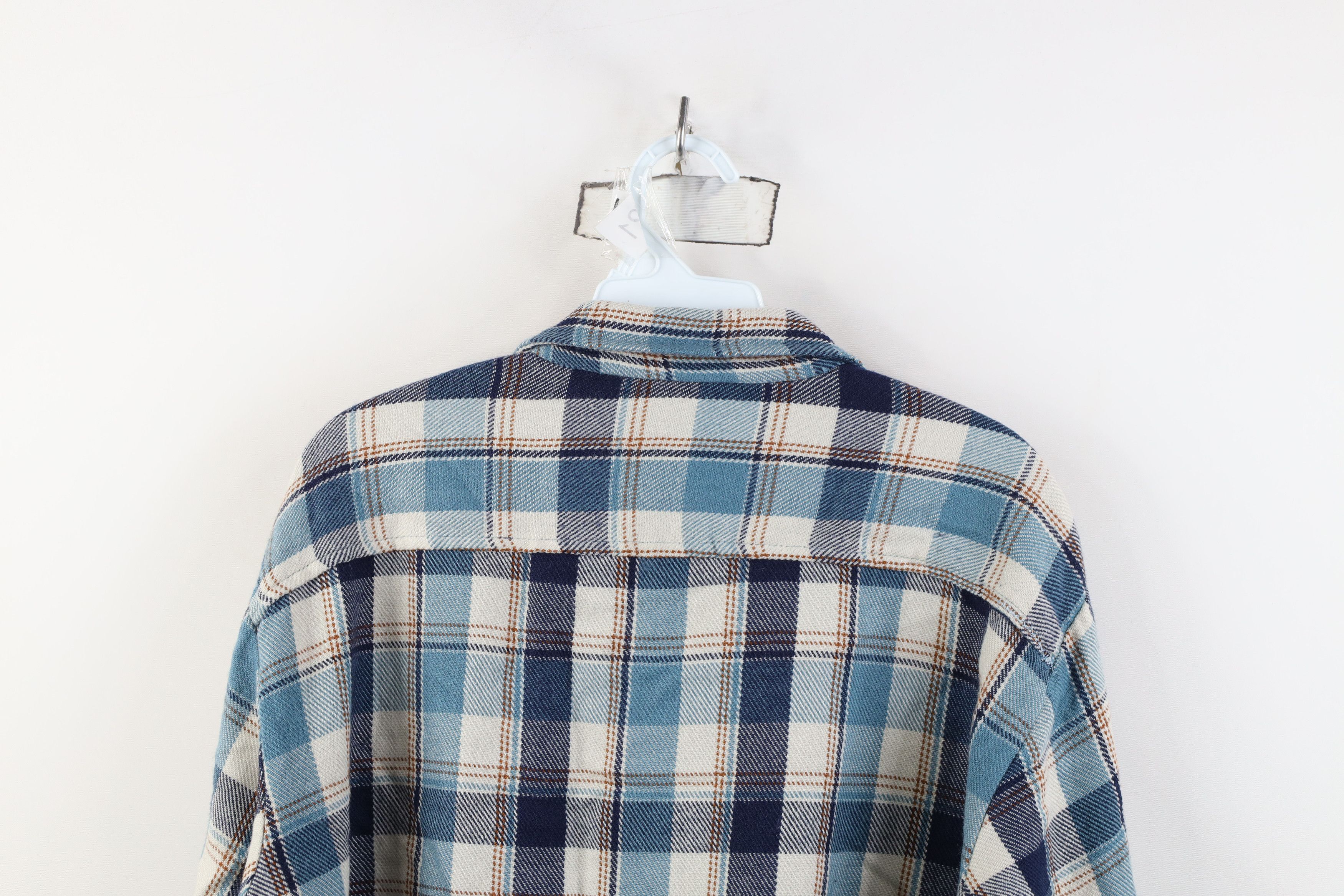 Vintage Vintage 70s Streetwear Flannel Knit Collared Button Shirt Size US XL / EU 56 / 4 - 13 Thumbnail