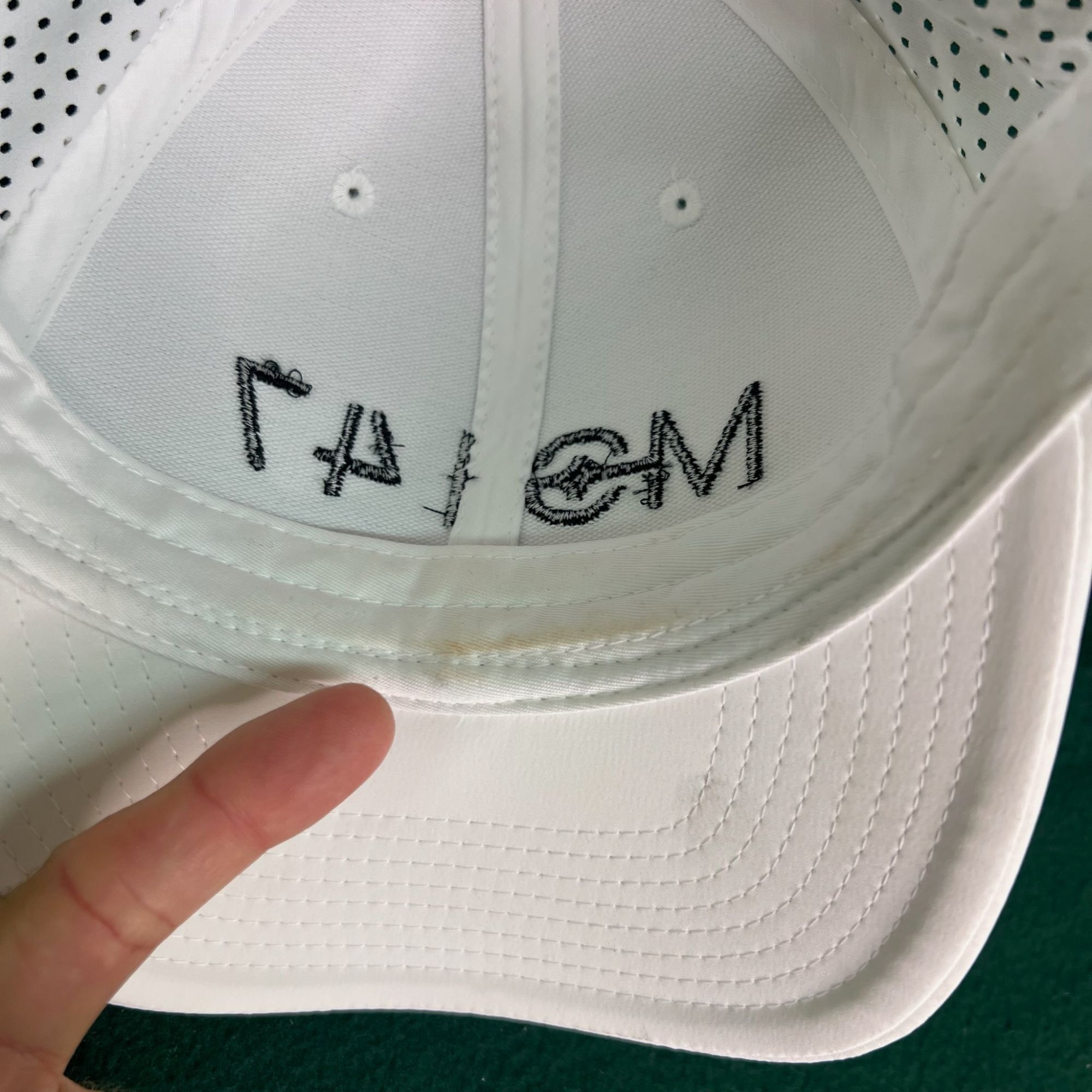 Other Cambridge MO 147 White Cap With Embroidered Logo & Adjustabl Size ONE SIZE - 5 Thumbnail