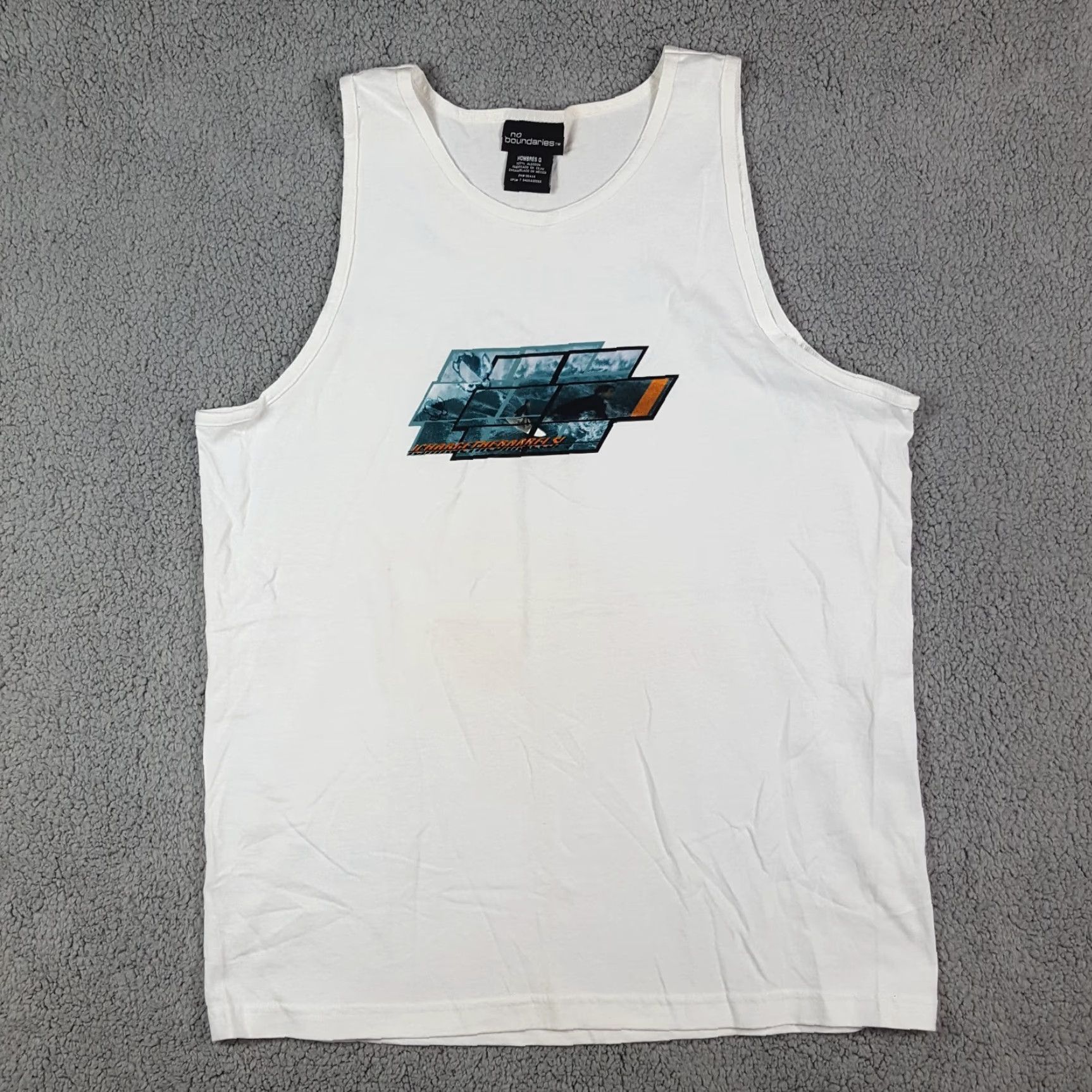 Vintage Y2K No Boundaries Surf Surfing Barrels Vintage Sz Large Sleeveless Tank T Shirt Size US L / EU 52-54 / 3 - 2 Thumbnail