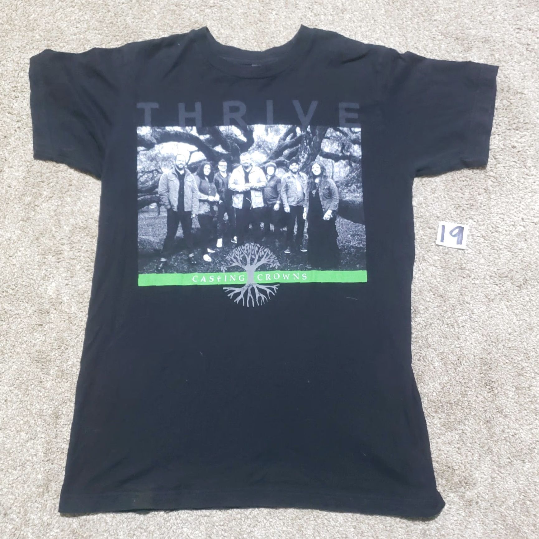 Vintage Casting Crowns Shirt Adult S Black Thrive Tour Band Tee T-Shirt Short Sleeve Small Mens Size US S / EU 44-46 / 1 - 2 Thumbnail