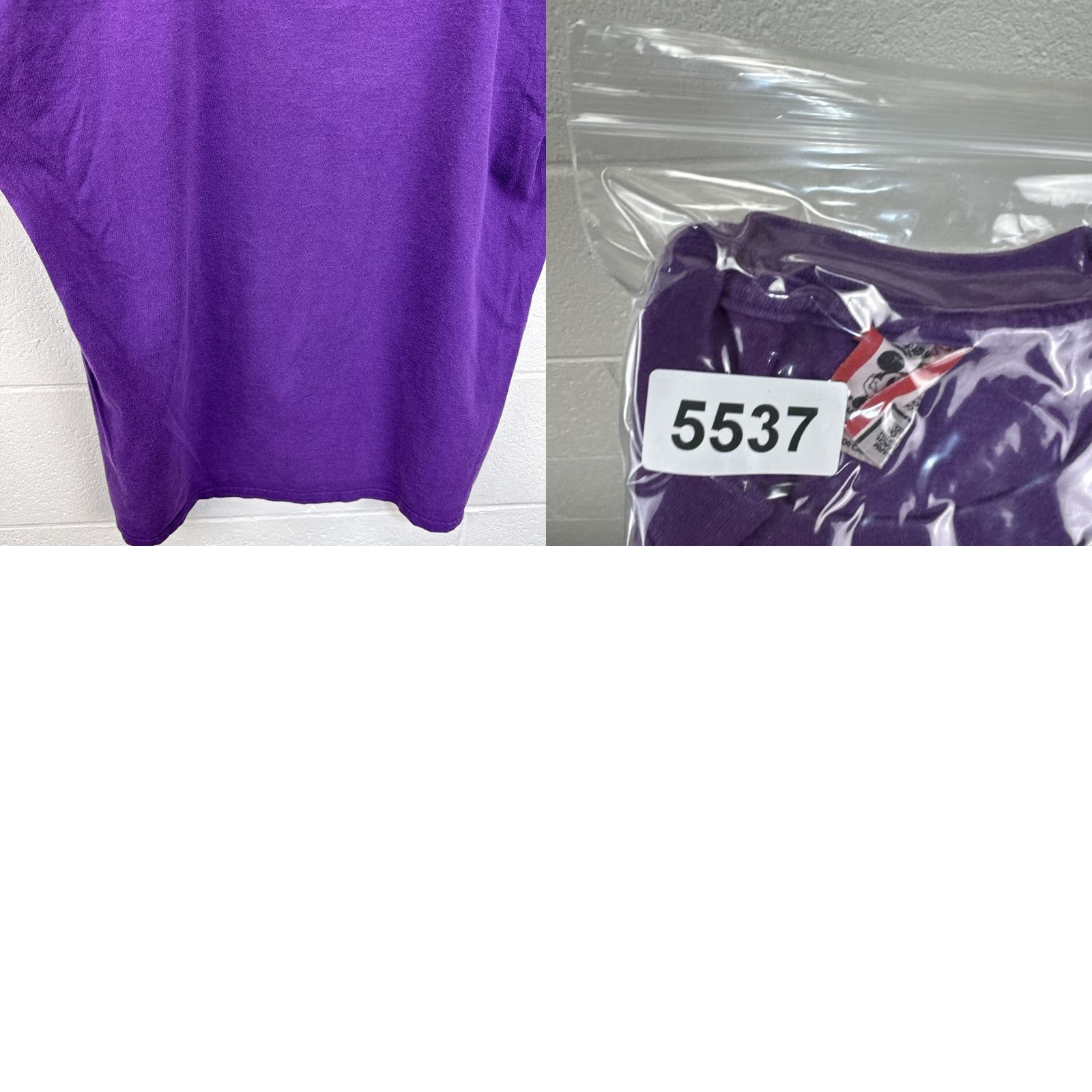 Disney VINTAGE Disney T-Shirt Unisex Adults XL Mickey Mouse Purple Crew Neck 90s Logo Graphic Print Found Season: Fall, Spring, Summer Size US XL / EU 56 / 4 - 10 Thumbnail