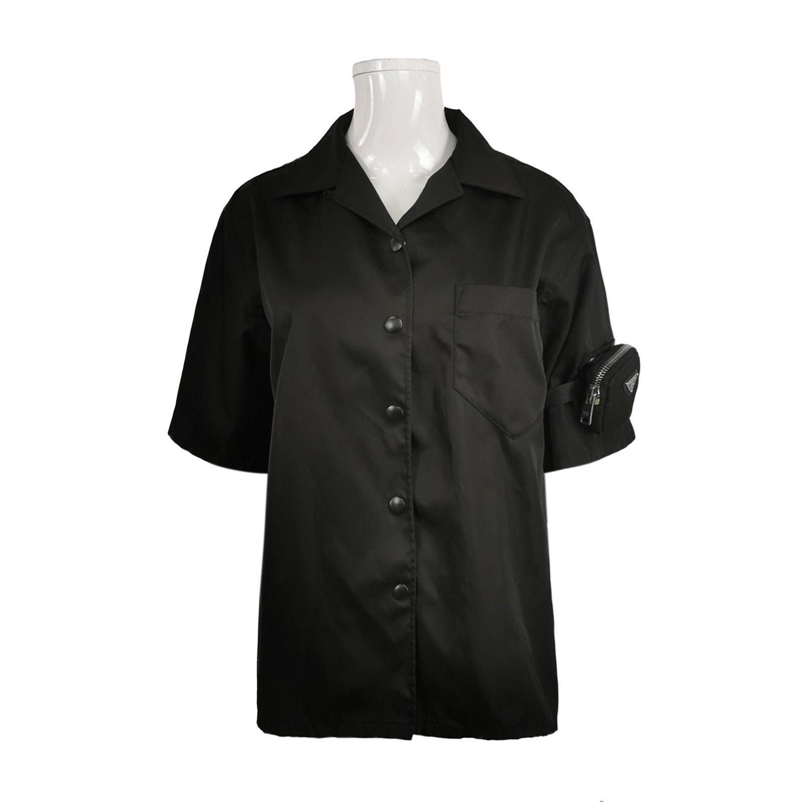 Prada Prada Nylon Pouch Button Up Shirt Size 36 Size XS / US 0-2 / IT 36-38 - 1 Thumbnail